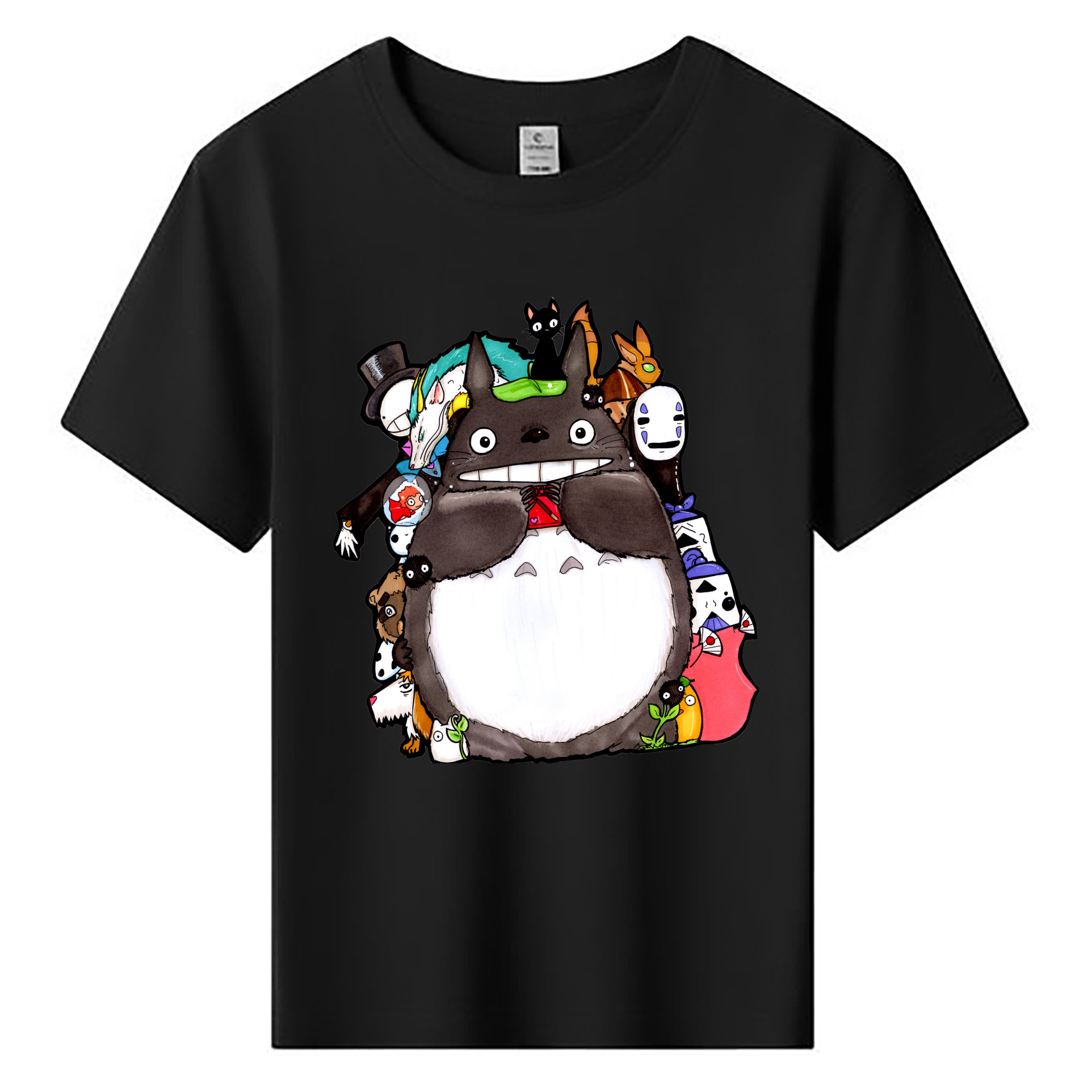 （画像用） となりのトトロ 草壁メイ 草壁サツキ My Neighbor Totoro Satsuki Kusakabe Mei Kusakabe 綿100％キッズTシャツ（フロントプリント）