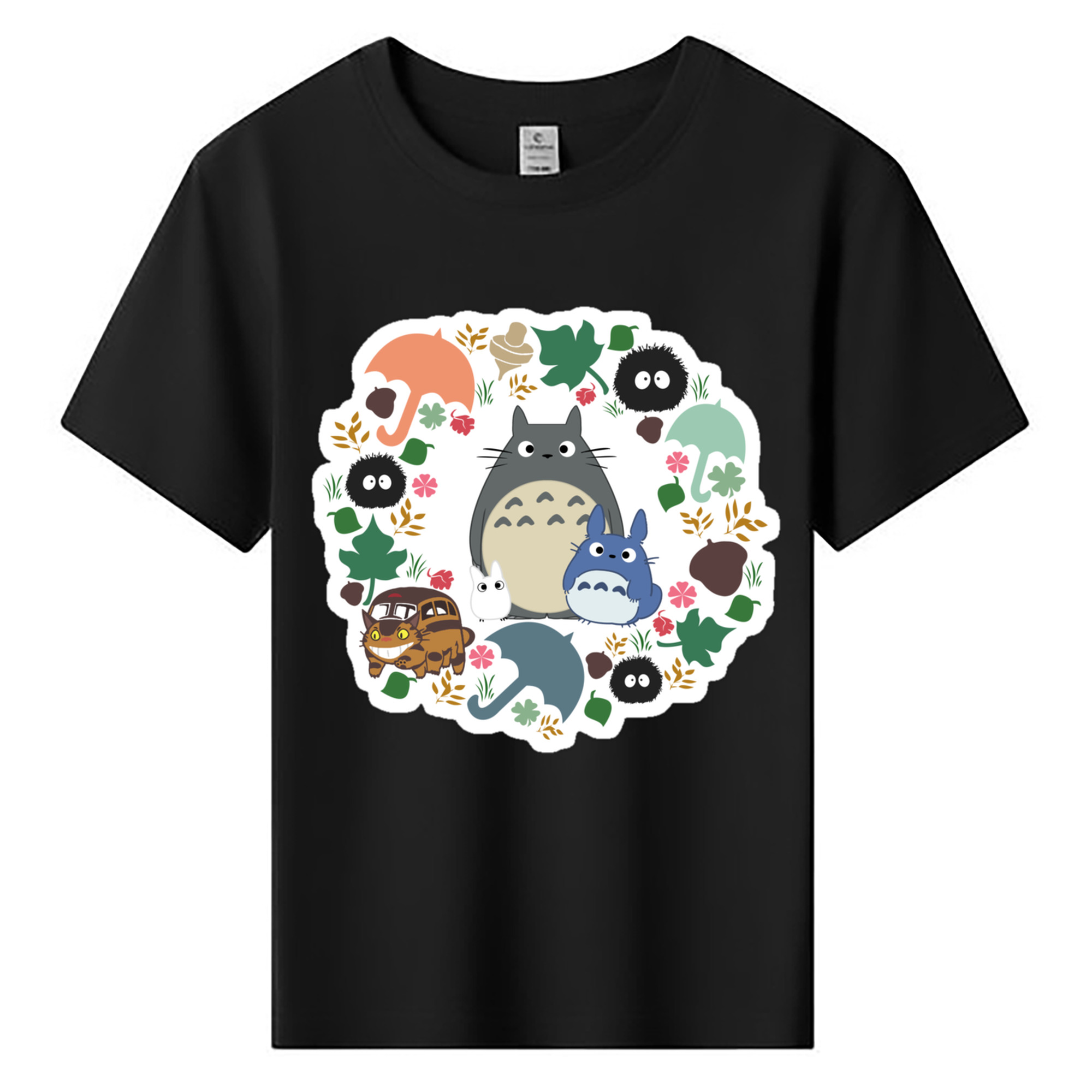 （画像用） となりのトトロ 草壁メイ 草壁サツキ My Neighbor Totoro Satsuki Kusakabe Mei Kusakabe 綿100％キッズTシャツ（フロントプリント）