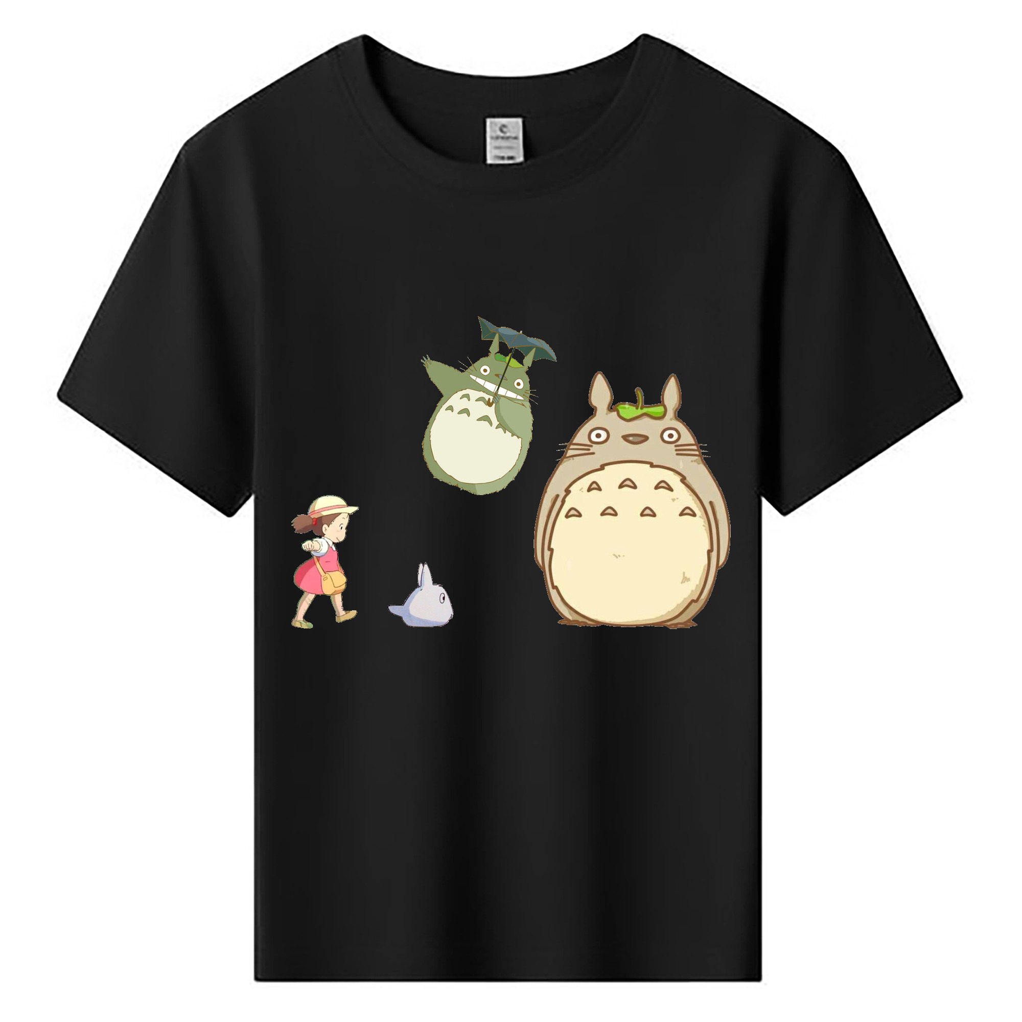 （画像用） となりのトトロ 草壁メイ 草壁サツキ My Neighbor Totoro Satsuki Kusakabe Mei Kusakabe 綿100％キッズTシャツ（フロントプリント）