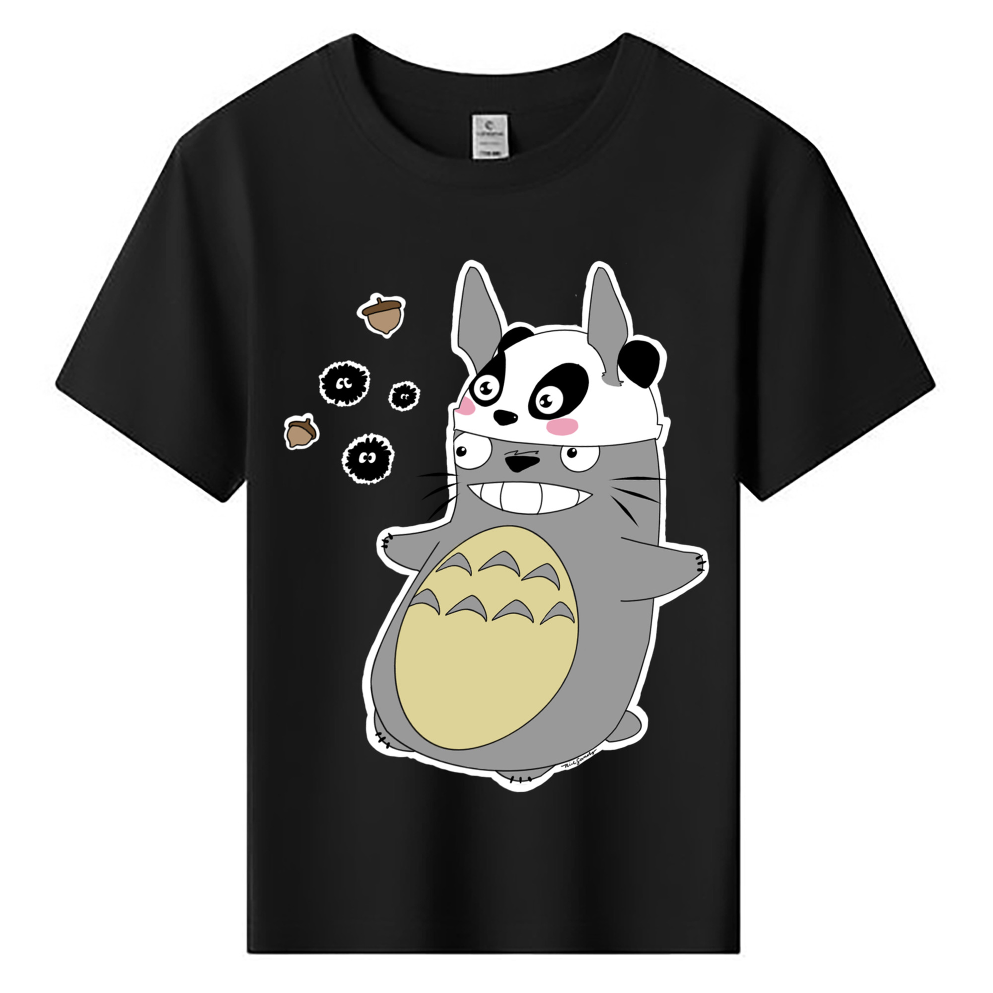 （画像用） となりのトトロ 草壁メイ 草壁サツキ My Neighbor Totoro Satsuki Kusakabe Mei Kusakabe 綿100％キッズTシャツ（フロントプリント）