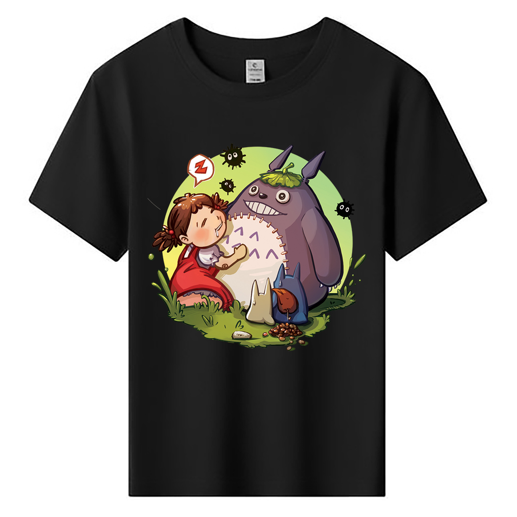 （画像用） となりのトトロ 草壁メイ 草壁サツキ My Neighbor Totoro Satsuki Kusakabe Mei Kusakabe 綿100％キッズTシャツ（フロントプリント）