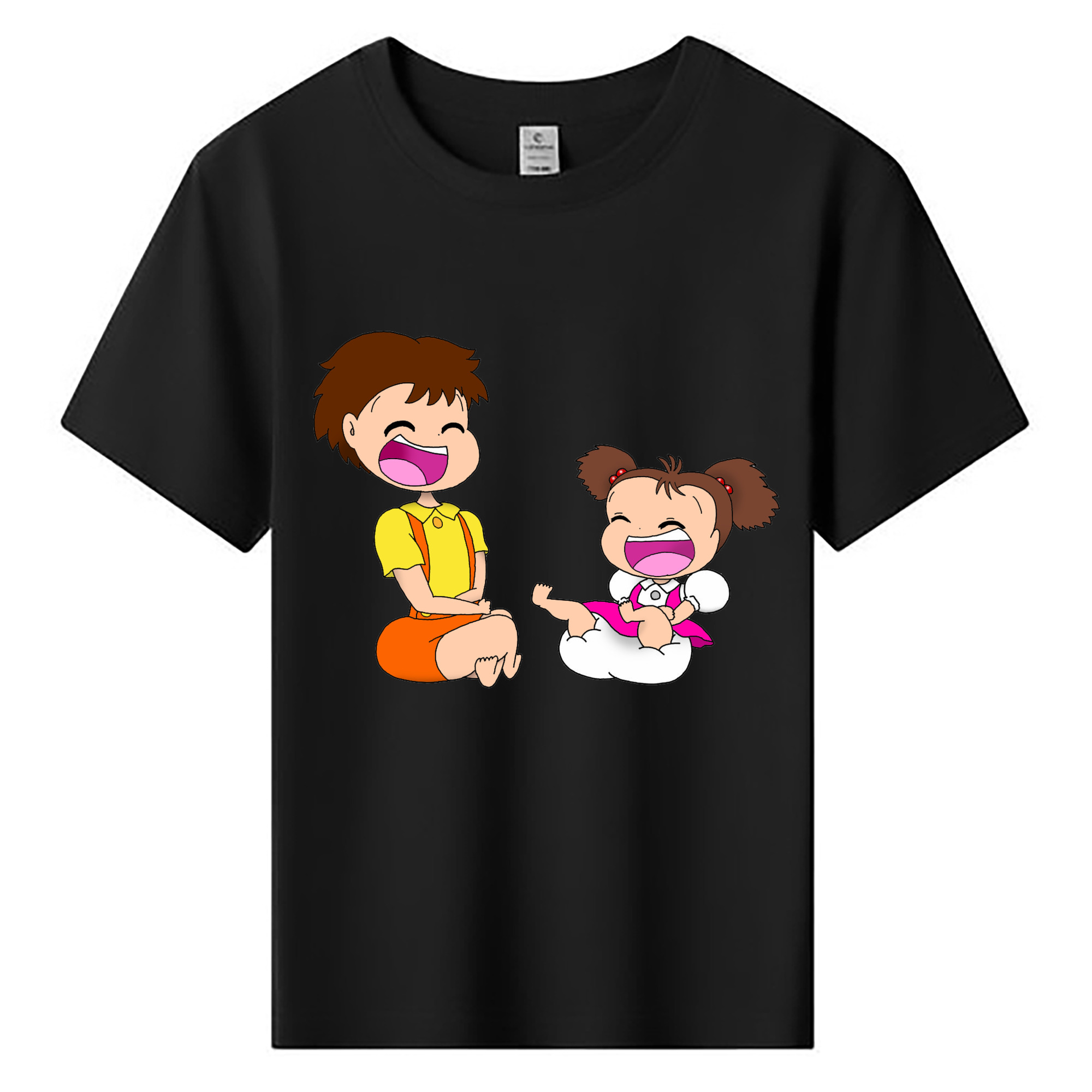 （画像用） となりのトトロ 草壁メイ 草壁サツキ My Neighbor Totoro Satsuki Kusakabe Mei Kusakabe 綿100％キッズTシャツ（フロントプリント）