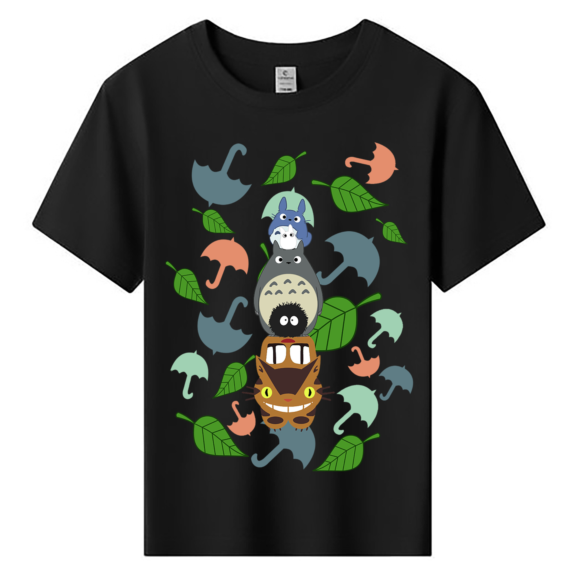 （画像用） となりのトトロ 草壁メイ 草壁サツキ My Neighbor Totoro Satsuki Kusakabe Mei Kusakabe 綿100％キッズTシャツ（フロントプリント）