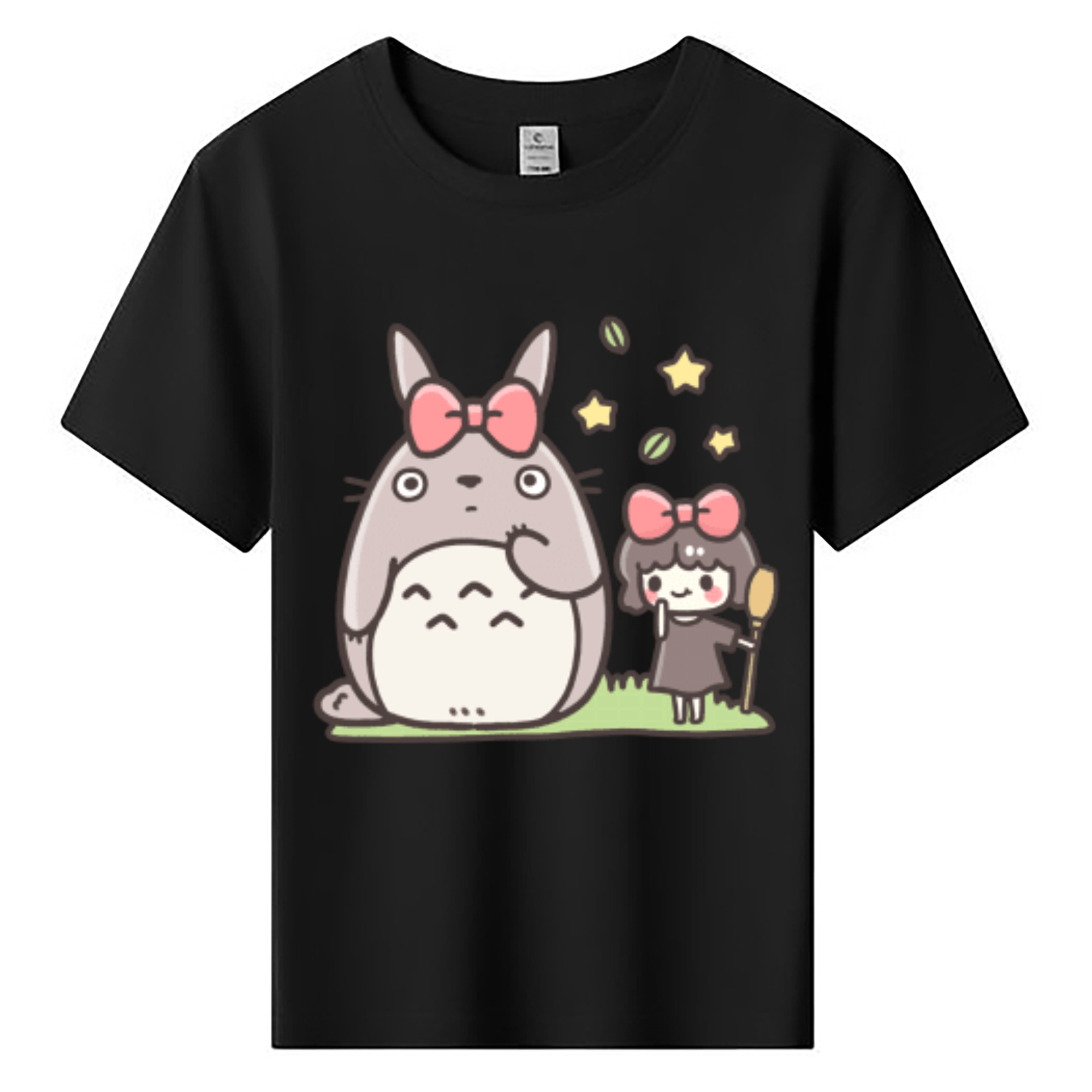 （画像用） となりのトトロ 草壁メイ 草壁サツキ My Neighbor Totoro Satsuki Kusakabe Mei Kusakabe 綿100％キッズTシャツ（フロントプリント）