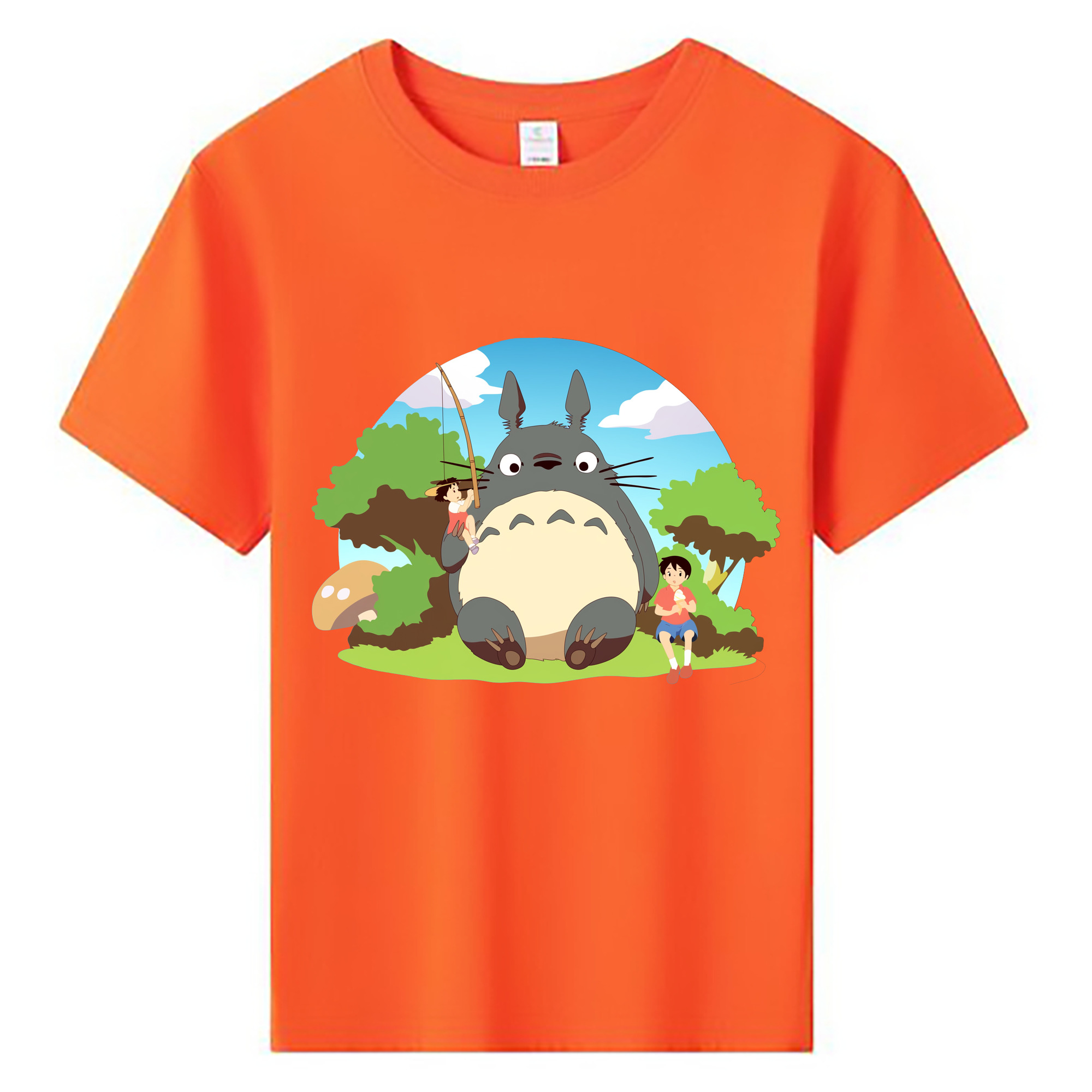 （画像用） となりのトトロ 草壁メイ 草壁サツキ My Neighbor Totoro Satsuki Kusakabe Mei Kusakabe 綿100％キッズTシャツ（フロントプリント）