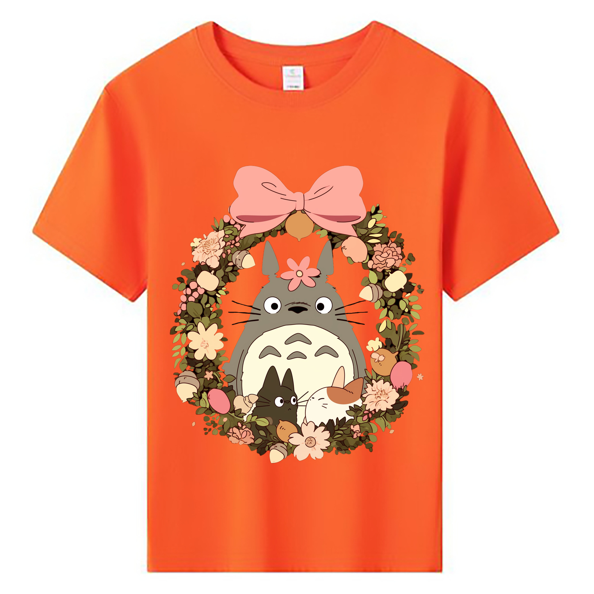（画像用） となりのトトロ 草壁メイ 草壁サツキ My Neighbor Totoro Satsuki Kusakabe Mei Kusakabe 綿100％キッズTシャツ（フロントプリント）