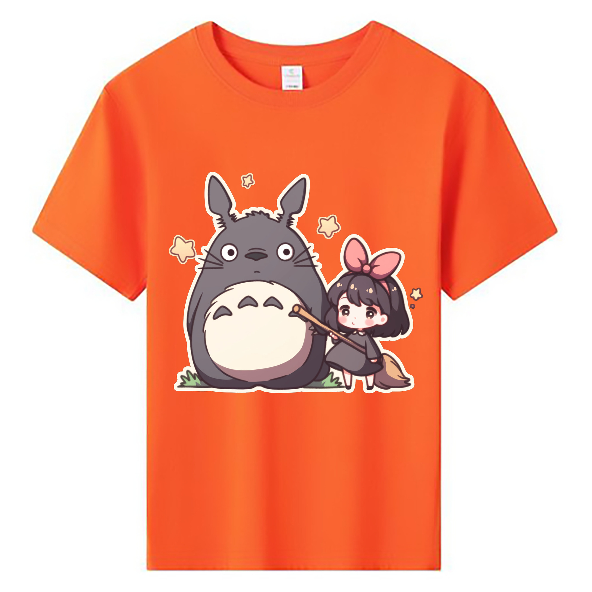 （画像用） となりのトトロ 草壁メイ 草壁サツキ My Neighbor Totoro Satsuki Kusakabe Mei Kusakabe 綿100％キッズTシャツ（フロントプリント）