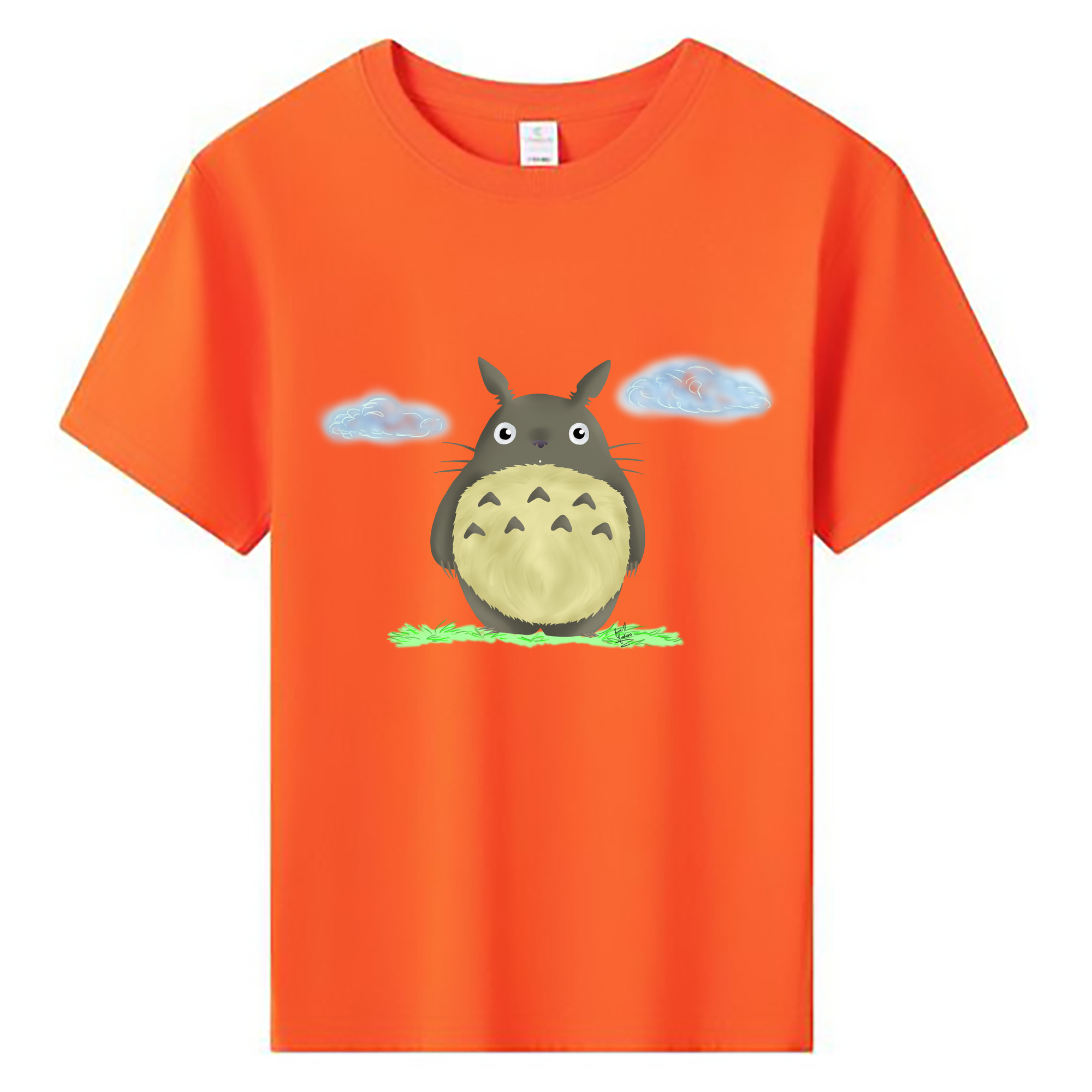（画像用） となりのトトロ 草壁メイ 草壁サツキ My Neighbor Totoro Satsuki Kusakabe Mei Kusakabe 綿100％キッズTシャツ（フロントプリント）