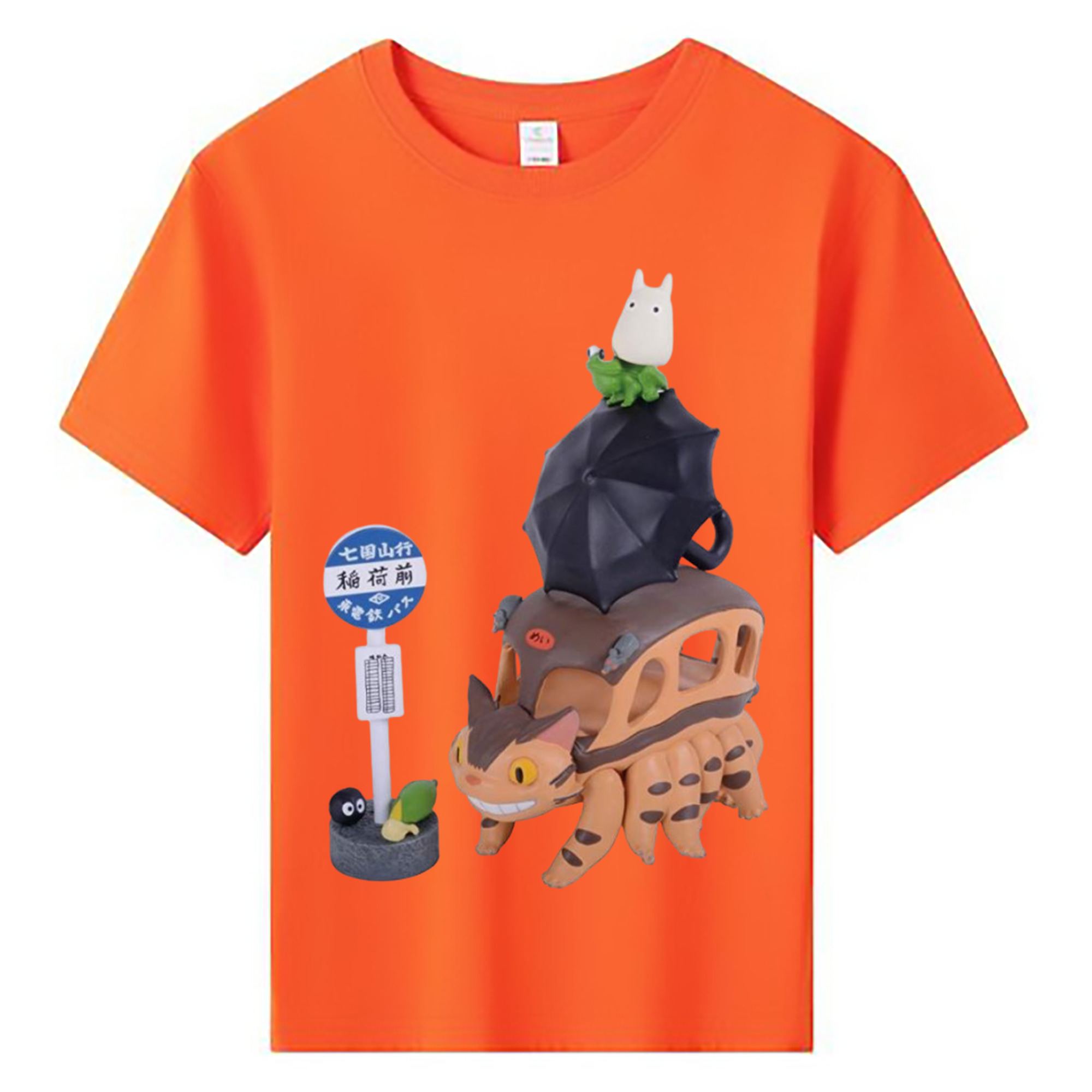 （画像用） となりのトトロ 草壁メイ 草壁サツキ My Neighbor Totoro Satsuki Kusakabe Mei Kusakabe 綿100％キッズTシャツ（フロントプリント）