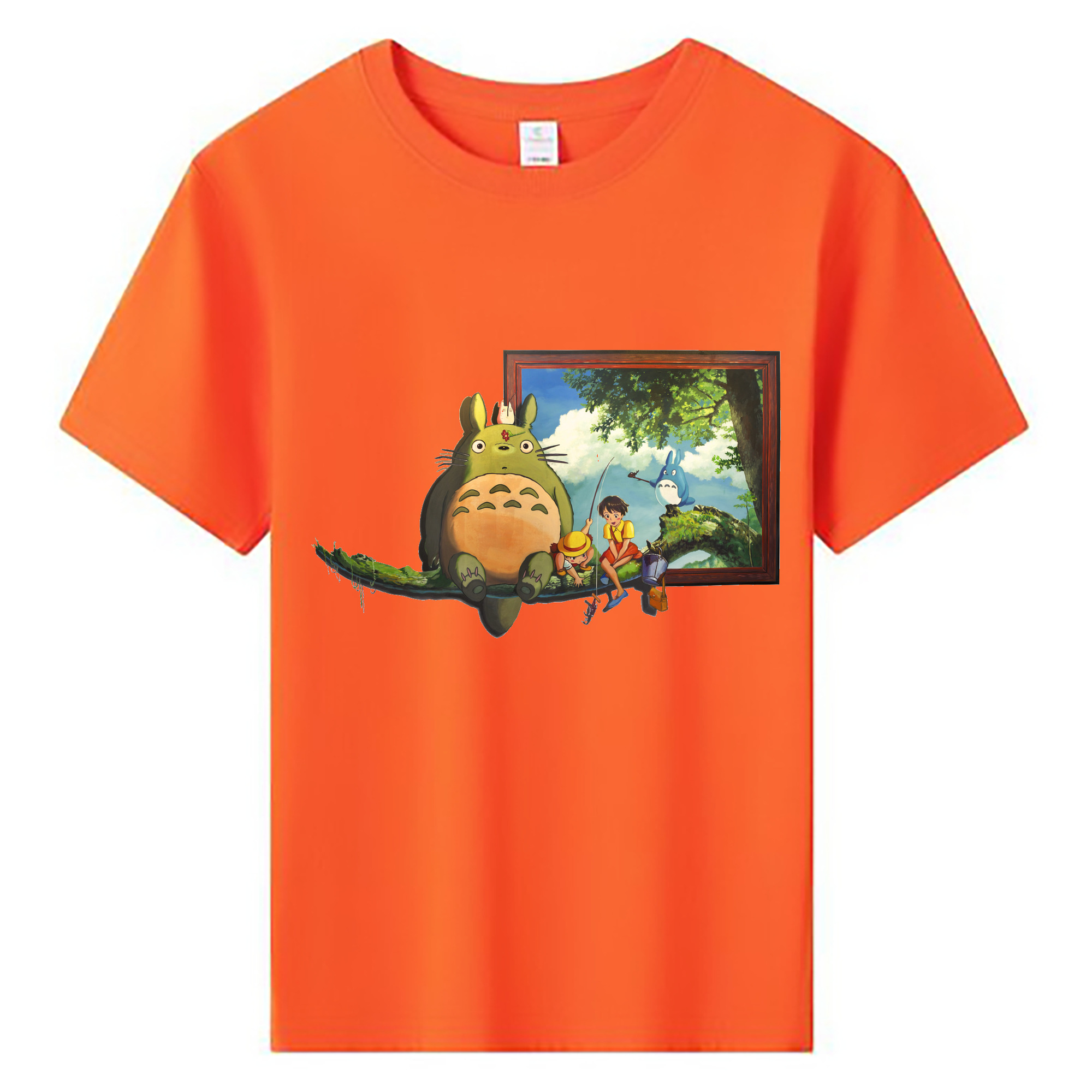 （画像用） となりのトトロ 草壁メイ 草壁サツキ My Neighbor Totoro Satsuki Kusakabe Mei Kusakabe 綿100％キッズTシャツ（フロントプリント）
