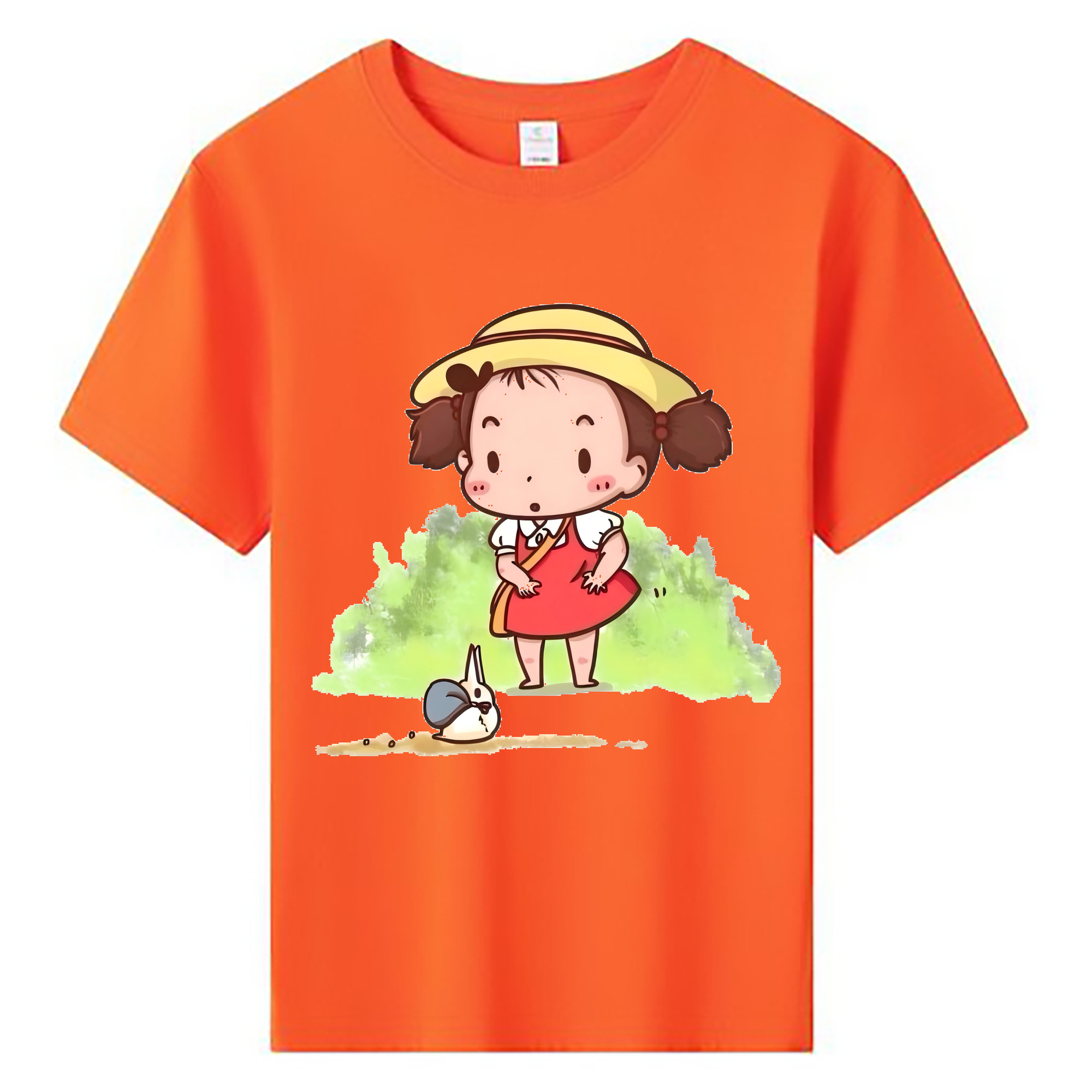 （画像用） となりのトトロ 草壁メイ 草壁サツキ My Neighbor Totoro Satsuki Kusakabe Mei Kusakabe 綿100％キッズTシャツ（フロントプリント）