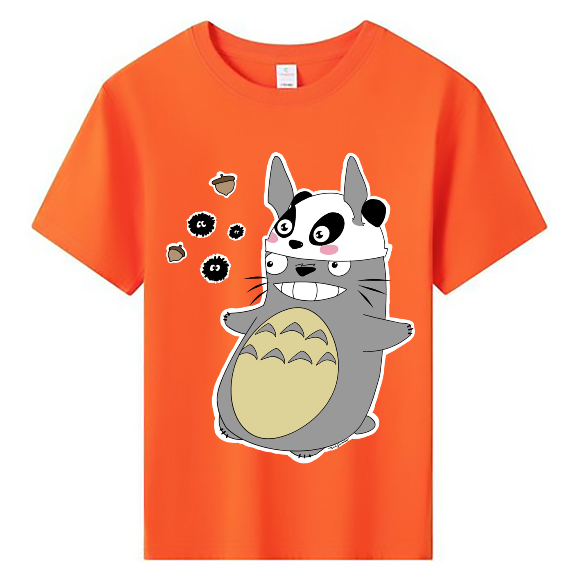 （画像用） となりのトトロ 草壁メイ 草壁サツキ My Neighbor Totoro Satsuki Kusakabe Mei Kusakabe 綿100％キッズTシャツ（フロントプリント）