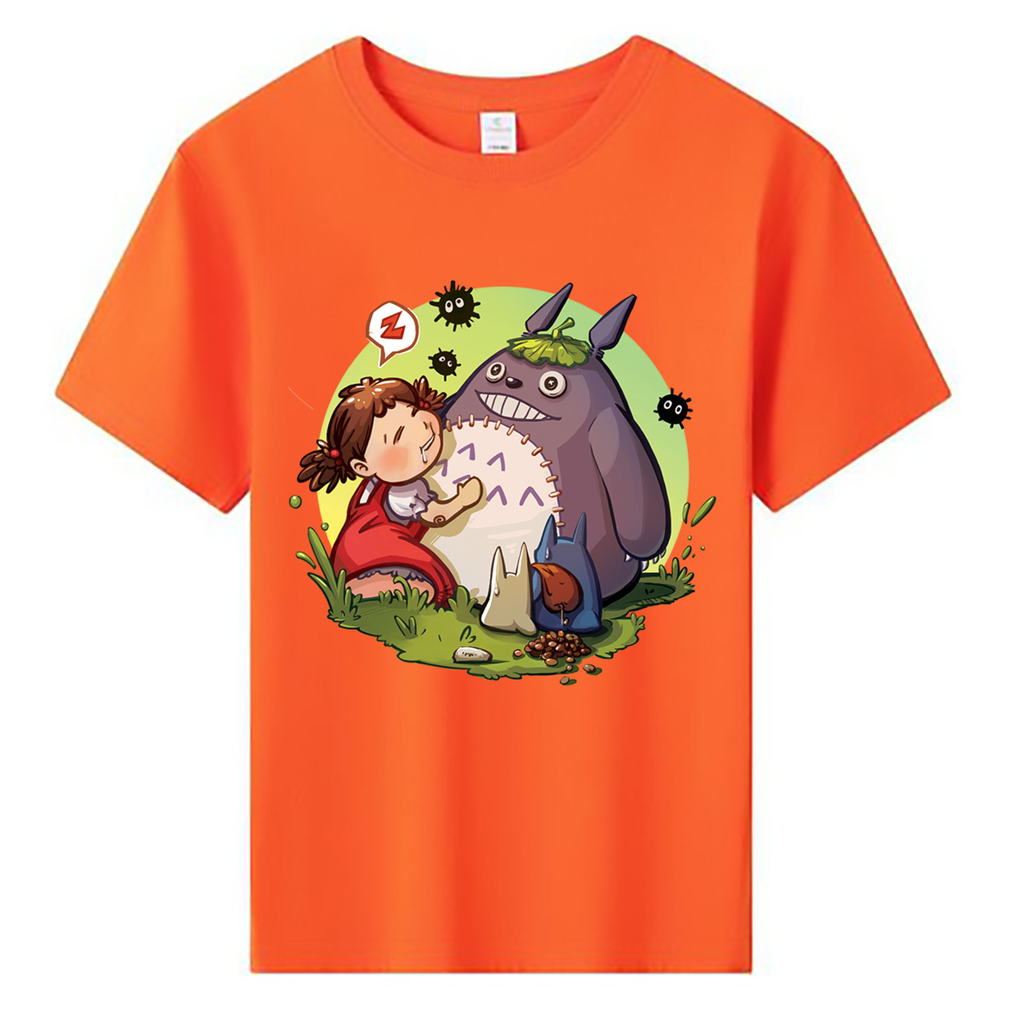 （画像用） となりのトトロ 草壁メイ 草壁サツキ My Neighbor Totoro Satsuki Kusakabe Mei Kusakabe 綿100％キッズTシャツ（フロントプリント）