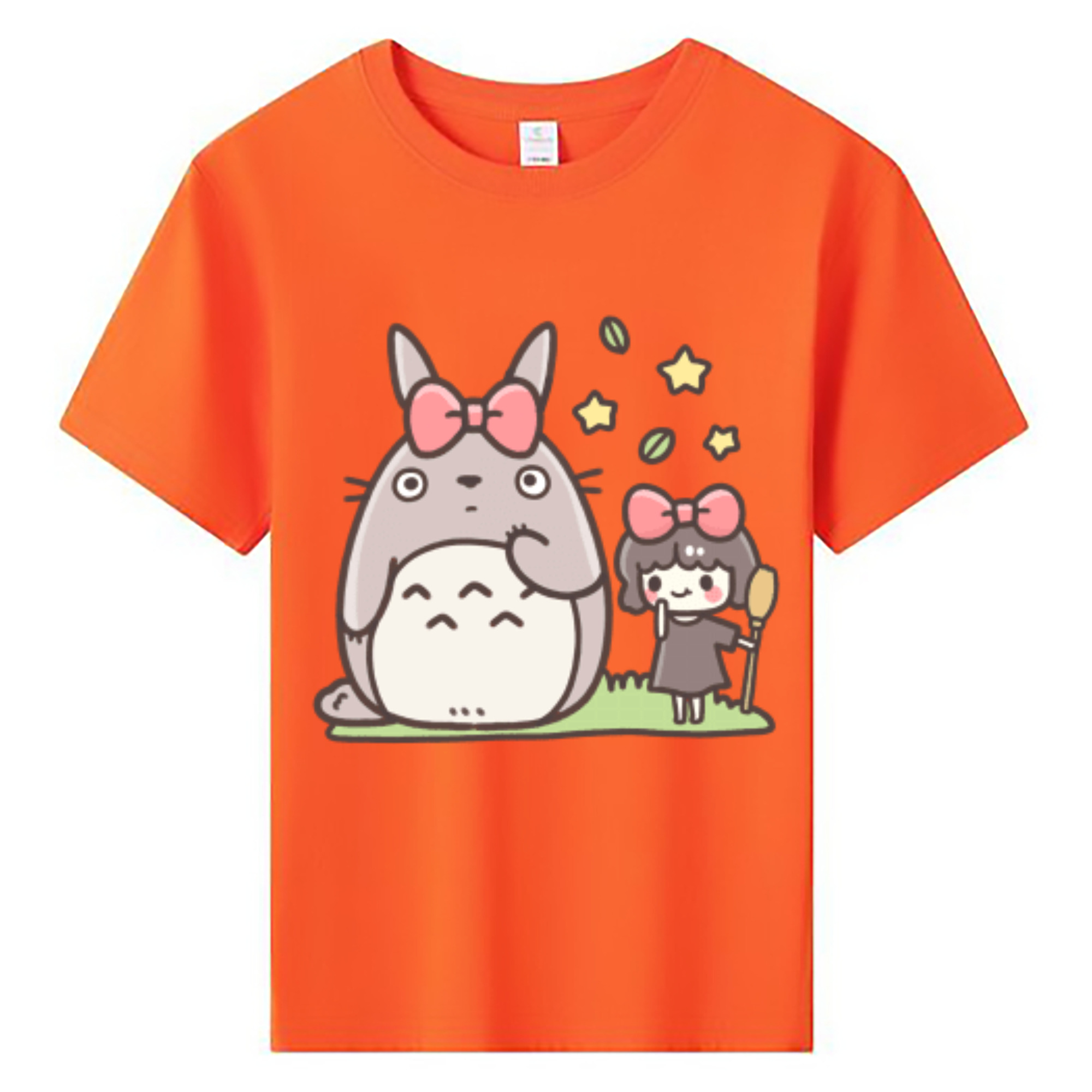 （画像用） となりのトトロ 草壁メイ 草壁サツキ My Neighbor Totoro Satsuki Kusakabe Mei Kusakabe 綿100％キッズTシャツ（フロントプリント）