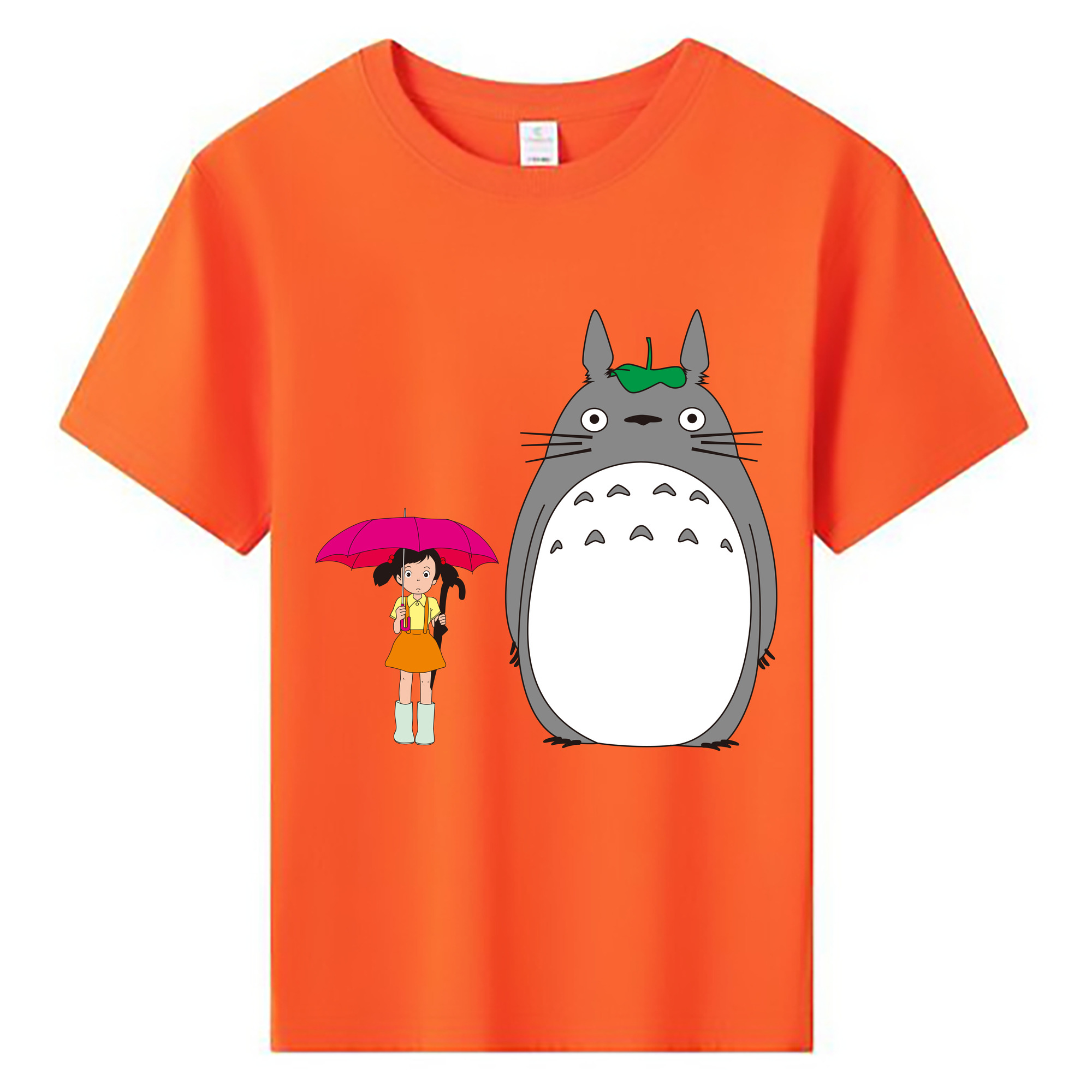 （画像用） となりのトトロ 草壁メイ 草壁サツキ My Neighbor Totoro Satsuki Kusakabe Mei Kusakabe 綿100％キッズTシャツ（フロントプリント）