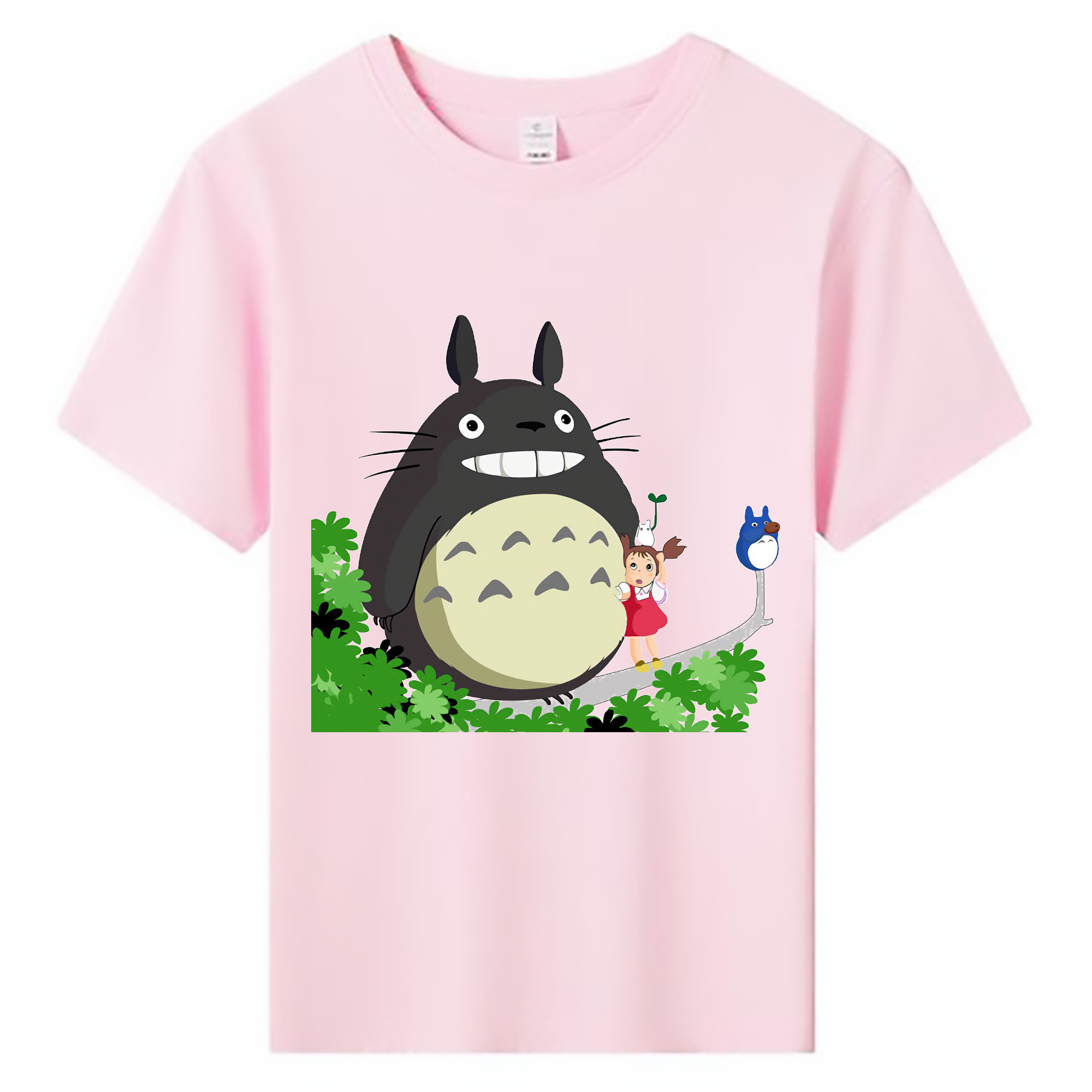 （画像用） となりのトトロ 草壁メイ 草壁サツキ My Neighbor Totoro Satsuki Kusakabe Mei Kusakabe 綿100％キッズTシャツ（フロントプリント）