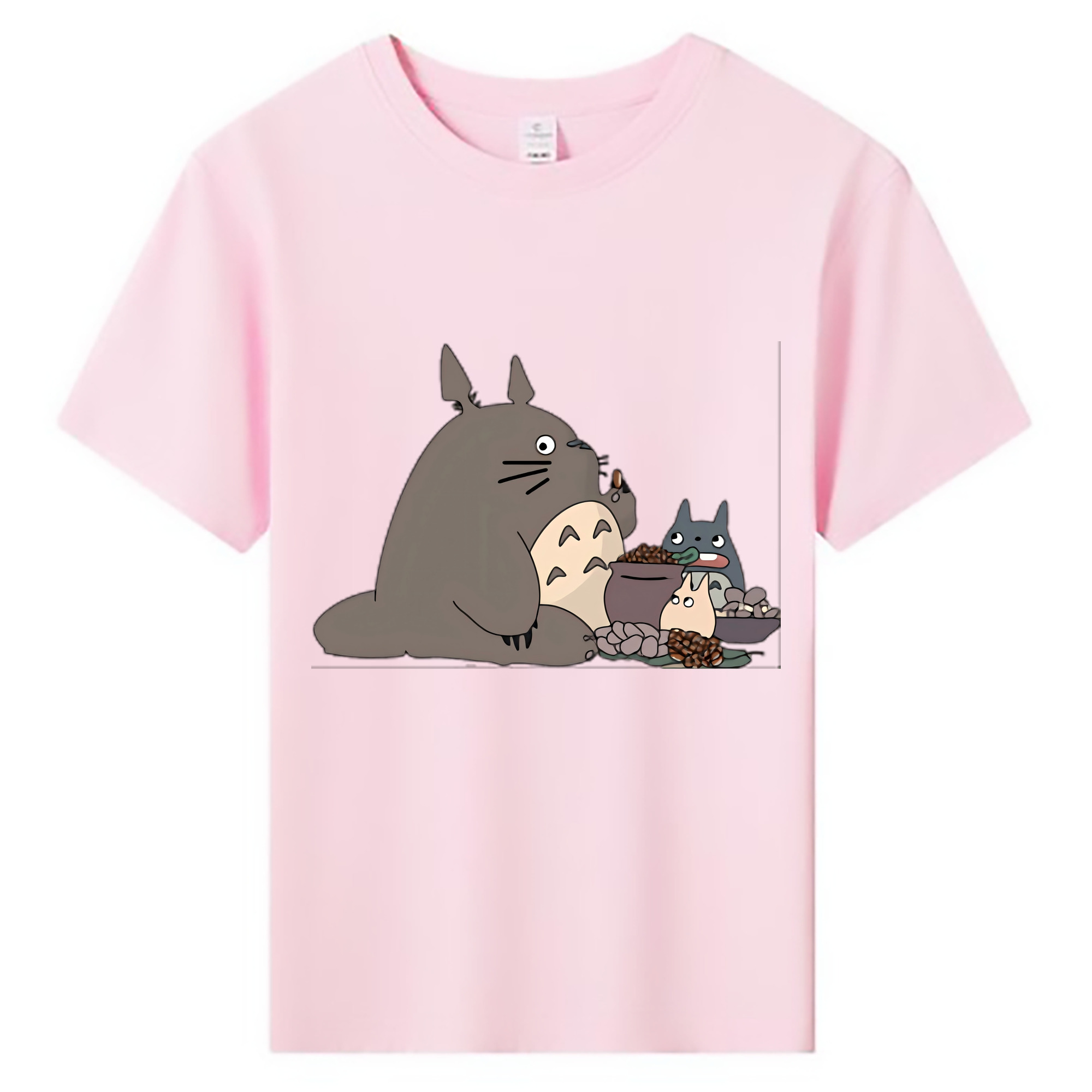 （画像用） となりのトトロ 草壁メイ 草壁サツキ My Neighbor Totoro Satsuki Kusakabe Mei Kusakabe 綿100％キッズTシャツ（フロントプリント）