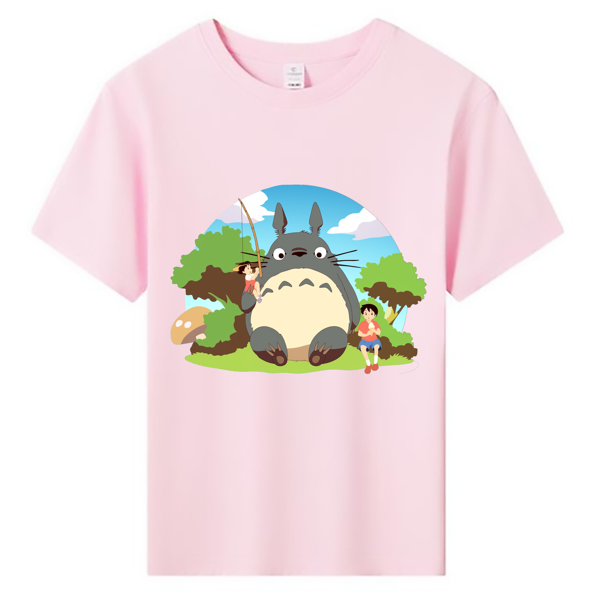 （画像用） となりのトトロ 草壁メイ 草壁サツキ My Neighbor Totoro Satsuki Kusakabe Mei Kusakabe 綿100％キッズTシャツ（フロントプリント）