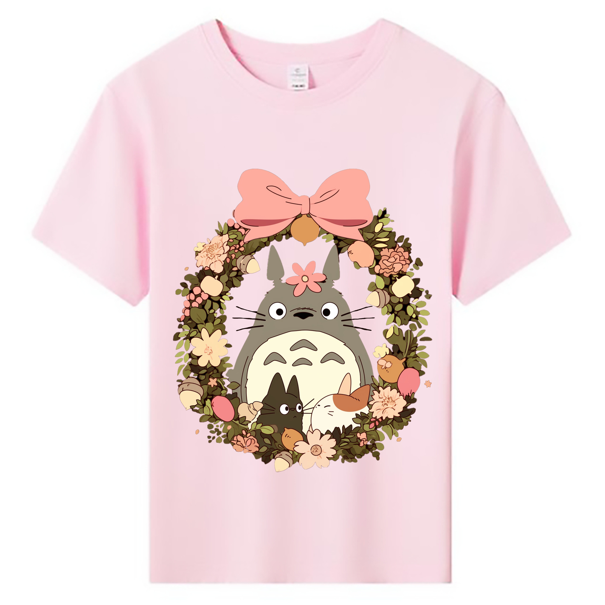 （画像用） となりのトトロ 草壁メイ 草壁サツキ My Neighbor Totoro Satsuki Kusakabe Mei Kusakabe 綿100％キッズTシャツ（フロントプリント）