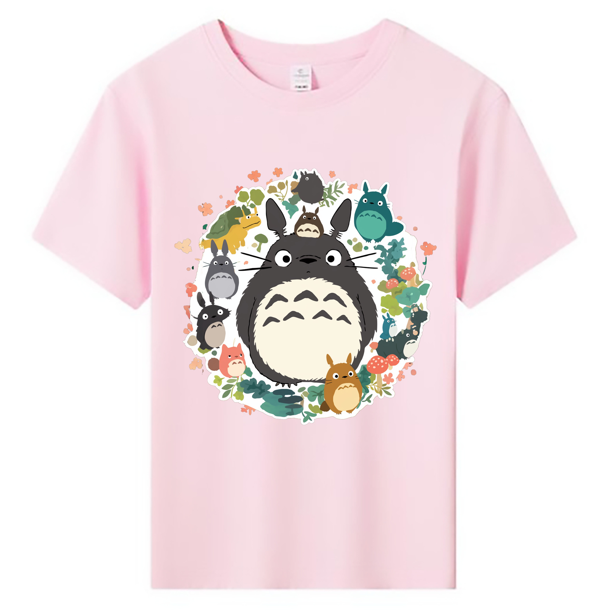 （画像用） となりのトトロ 草壁メイ 草壁サツキ My Neighbor Totoro Satsuki Kusakabe Mei Kusakabe 綿100％キッズTシャツ（フロントプリント）