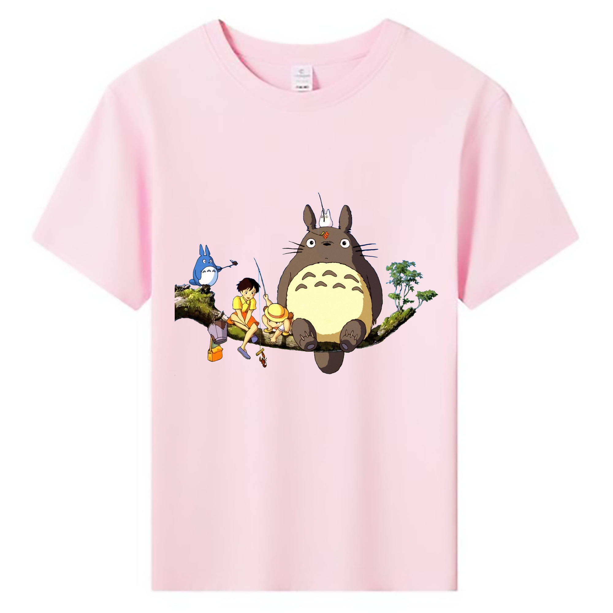 （画像用） となりのトトロ 草壁メイ 草壁サツキ My Neighbor Totoro Satsuki Kusakabe Mei Kusakabe 綿100％キッズTシャツ（フロントプリント）