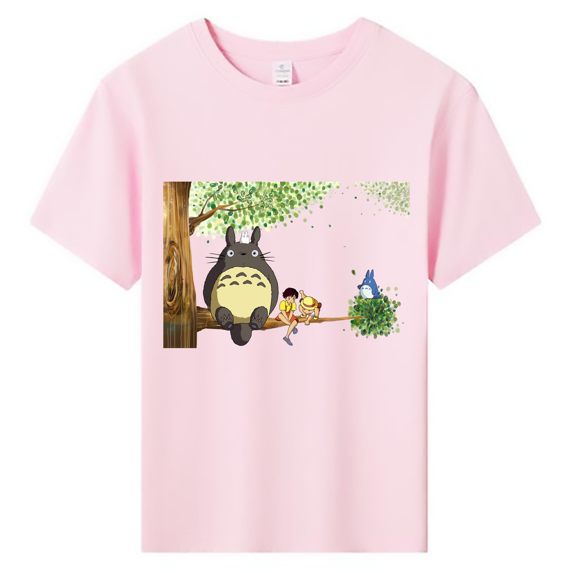 （画像用） となりのトトロ 草壁メイ 草壁サツキ My Neighbor Totoro Satsuki Kusakabe Mei Kusakabe 綿100％キッズTシャツ（フロントプリント）