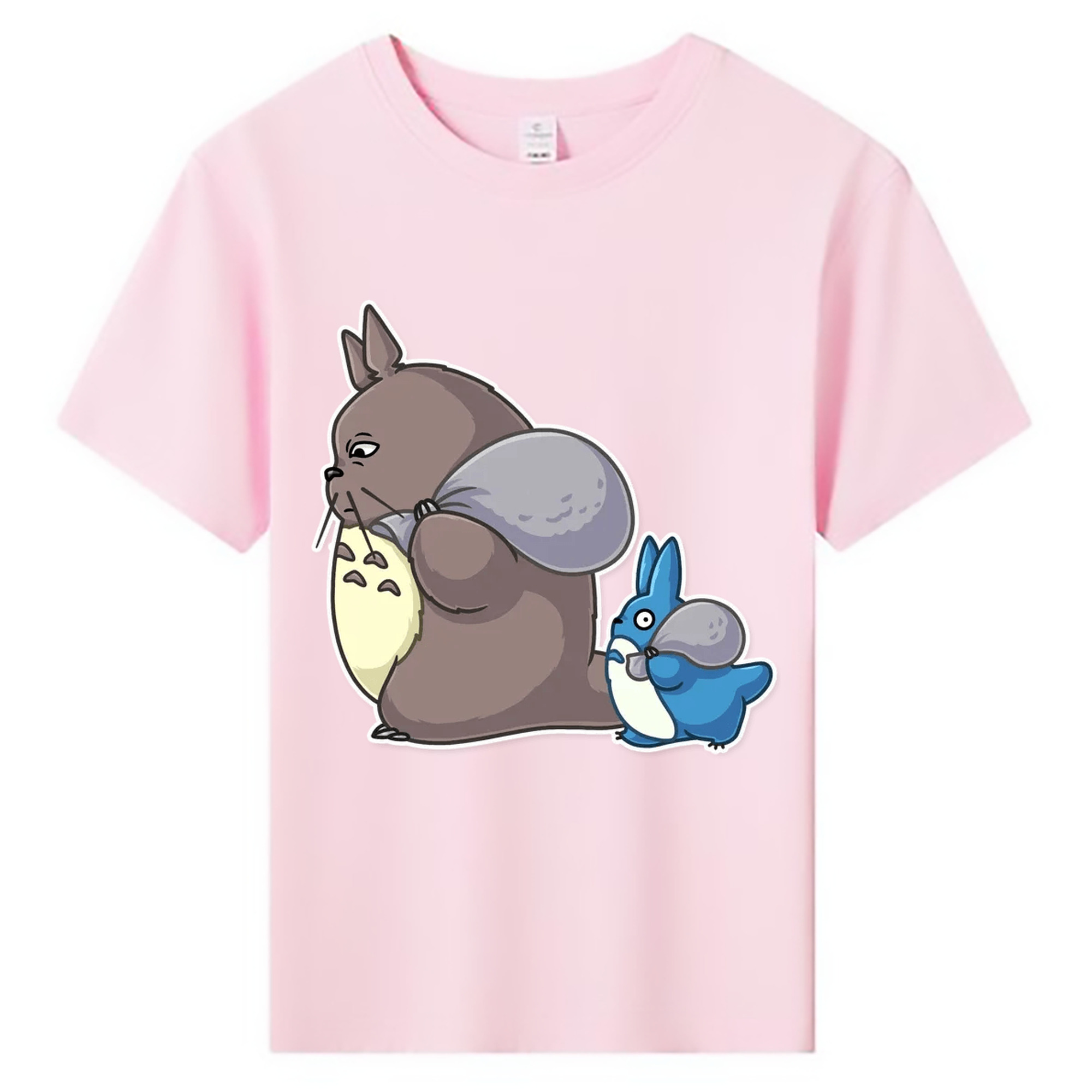 （画像用） となりのトトロ 草壁メイ 草壁サツキ My Neighbor Totoro Satsuki Kusakabe Mei Kusakabe 綿100％キッズTシャツ（フロントプリント）