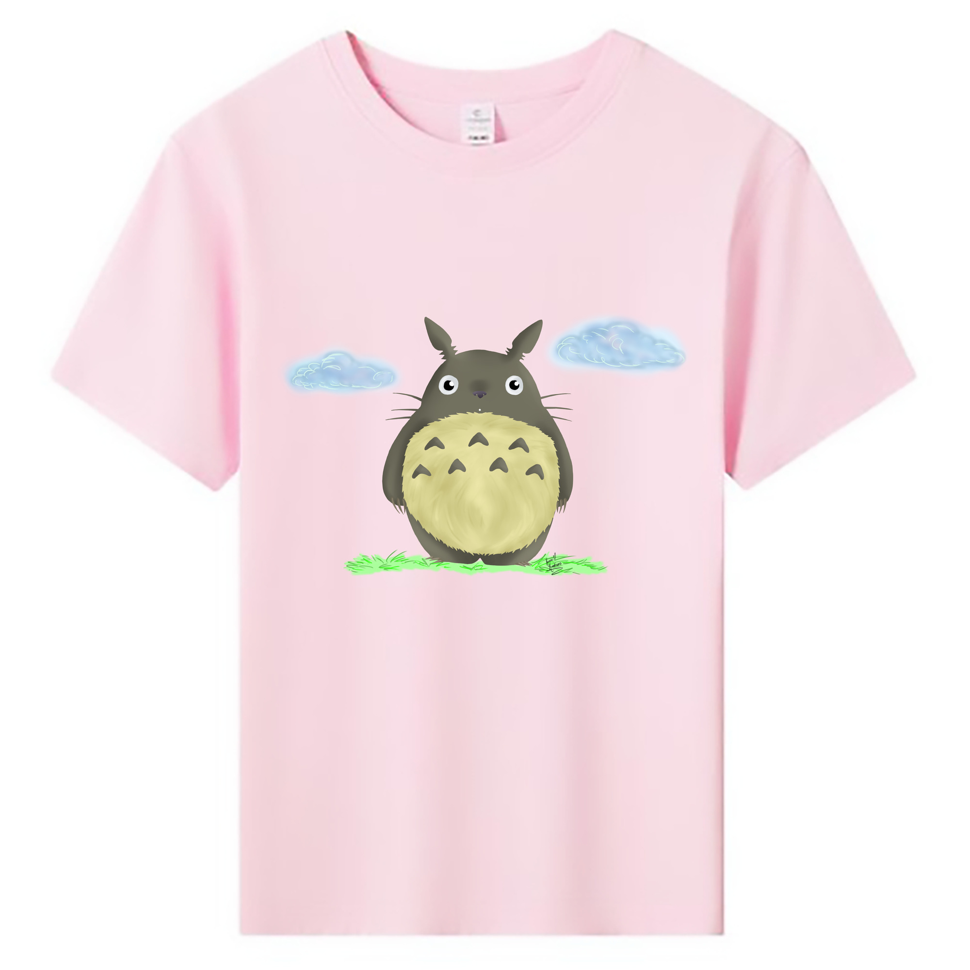 （画像用） となりのトトロ 草壁メイ 草壁サツキ My Neighbor Totoro Satsuki Kusakabe Mei Kusakabe 綿100％キッズTシャツ（フロントプリント）