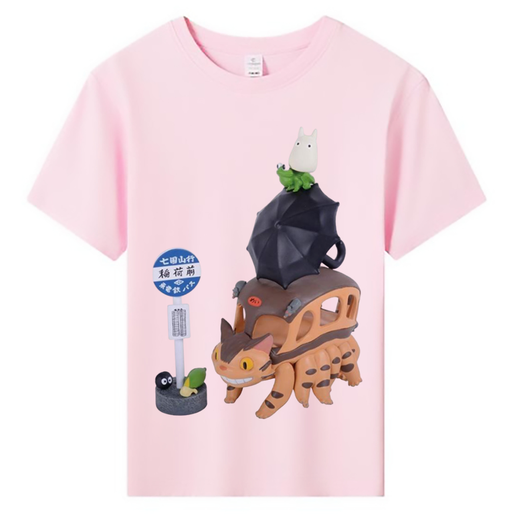 （画像用） となりのトトロ 草壁メイ 草壁サツキ My Neighbor Totoro Satsuki Kusakabe Mei Kusakabe 綿100％キッズTシャツ（フロントプリント）