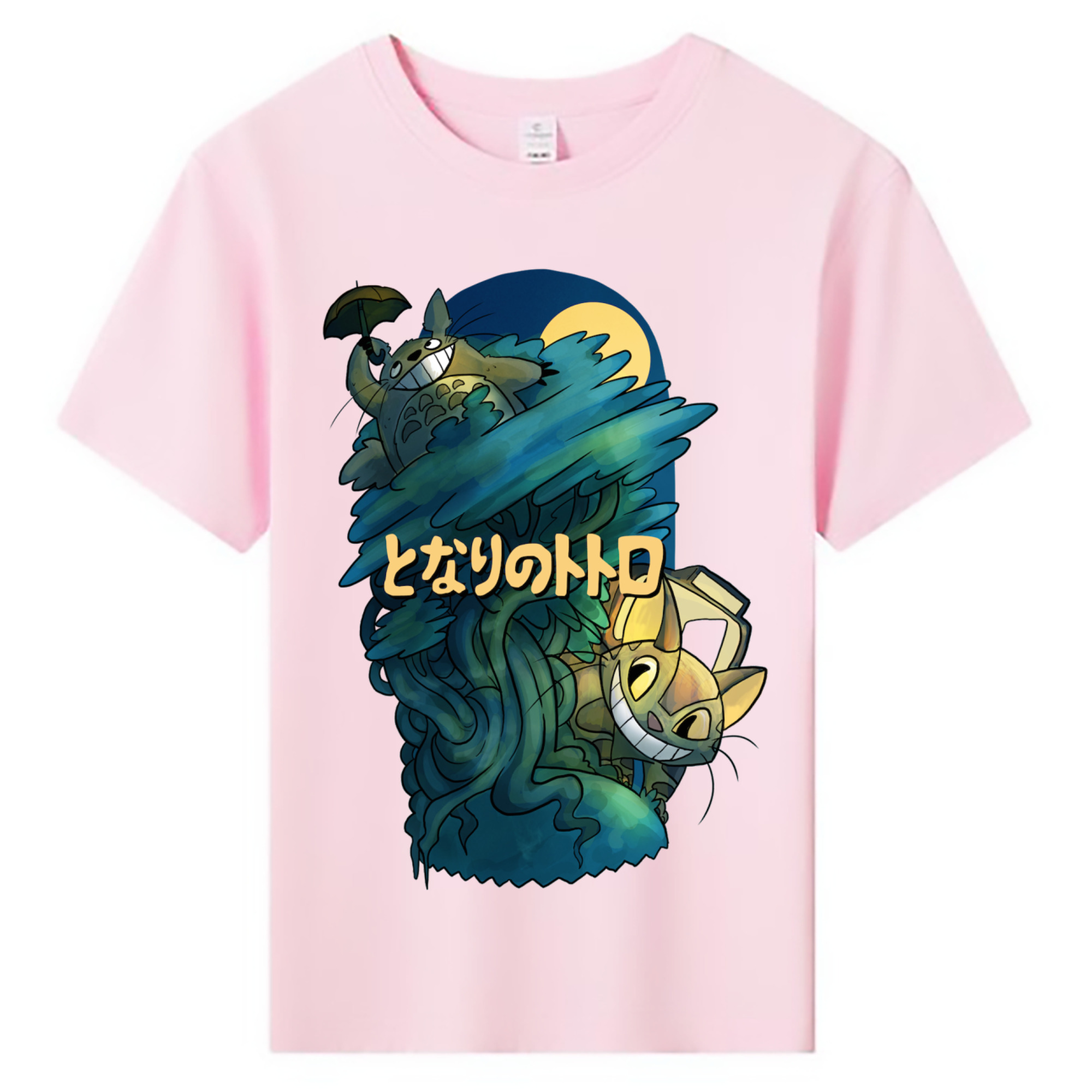（画像用） となりのトトロ 草壁メイ 草壁サツキ My Neighbor Totoro Satsuki Kusakabe Mei Kusakabe 綿100％キッズTシャツ（フロントプリント）
