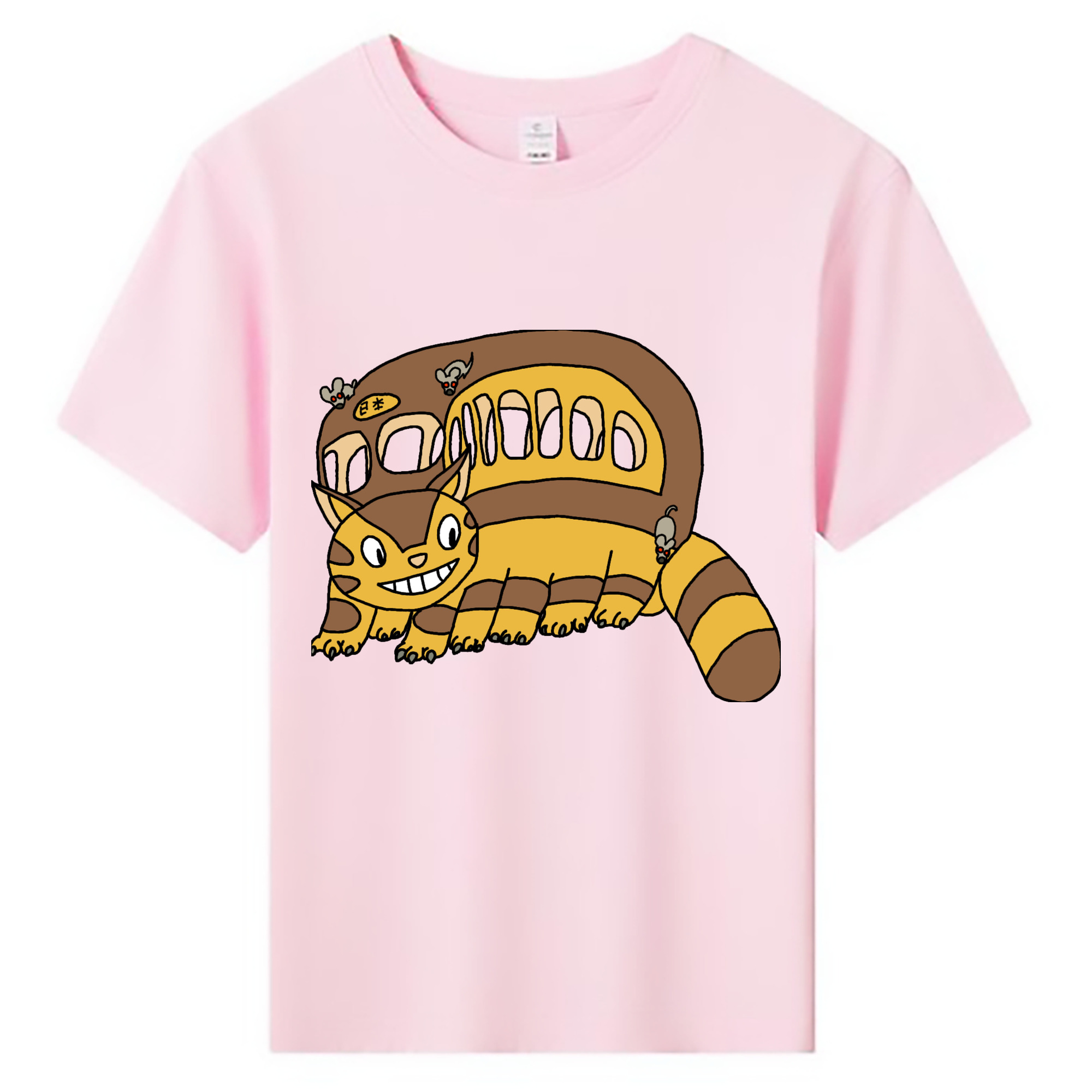 （画像用） となりのトトロ 草壁メイ 草壁サツキ My Neighbor Totoro Satsuki Kusakabe Mei Kusakabe 綿100％キッズTシャツ（フロントプリント）