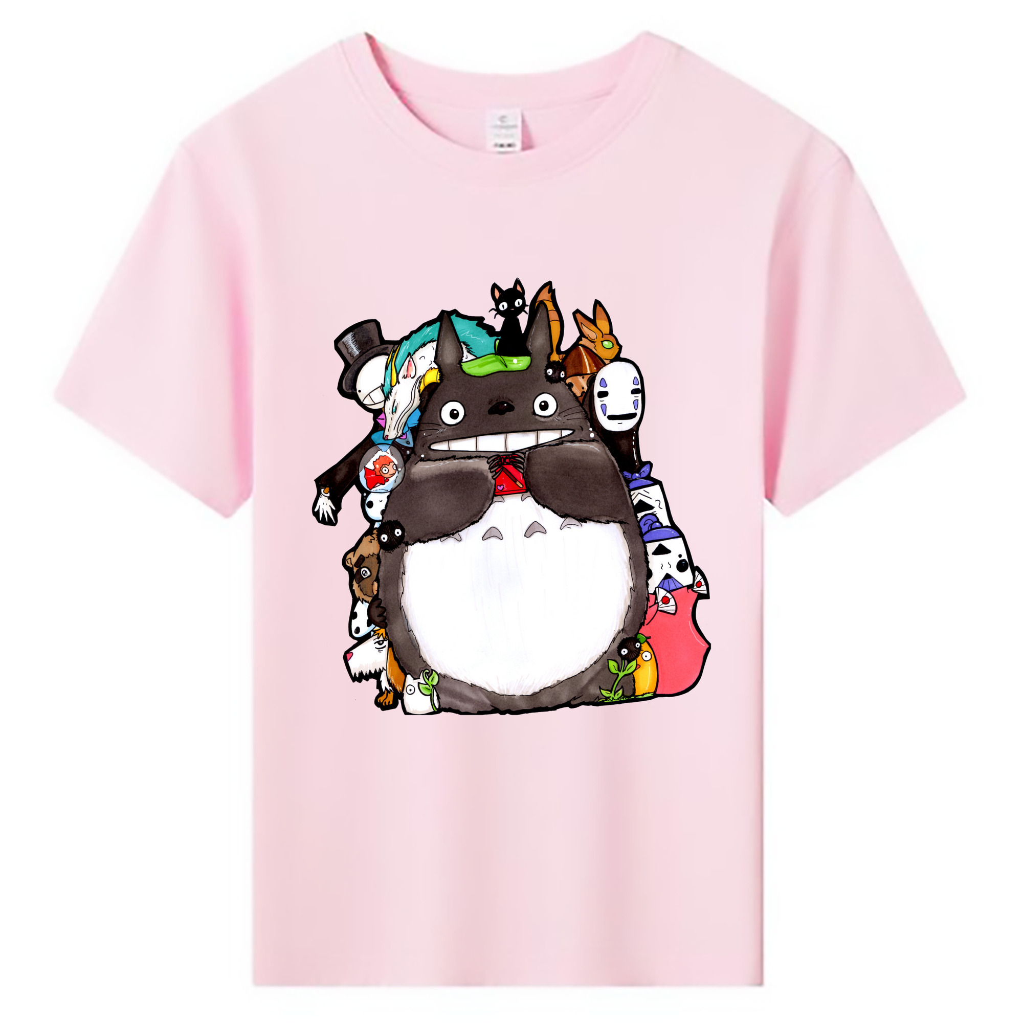 （画像用） となりのトトロ 草壁メイ 草壁サツキ My Neighbor Totoro Satsuki Kusakabe Mei Kusakabe 綿100％キッズTシャツ（フロントプリント）