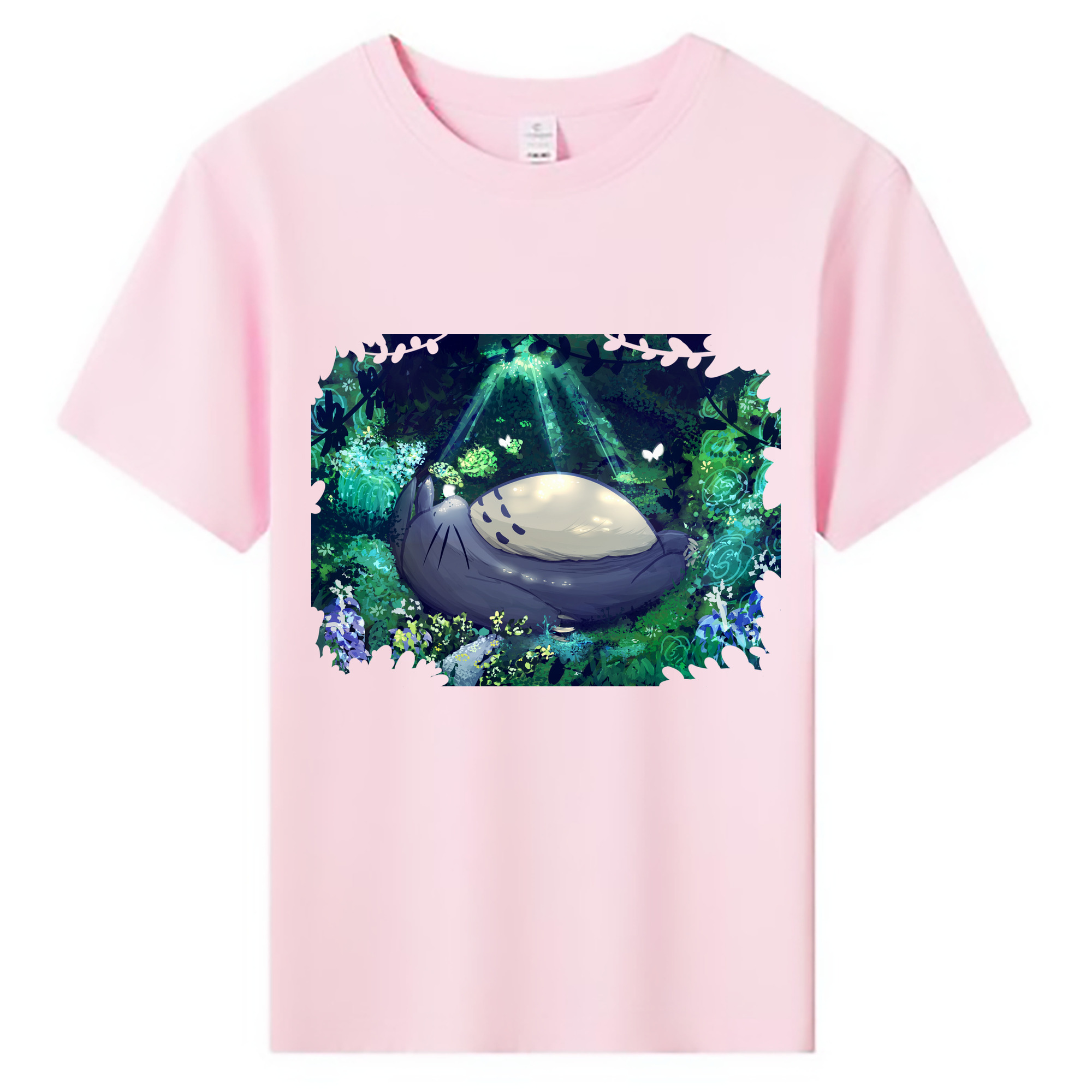 （画像用） となりのトトロ 草壁メイ 草壁サツキ My Neighbor Totoro Satsuki Kusakabe Mei Kusakabe 綿100％キッズTシャツ（フロントプリント）