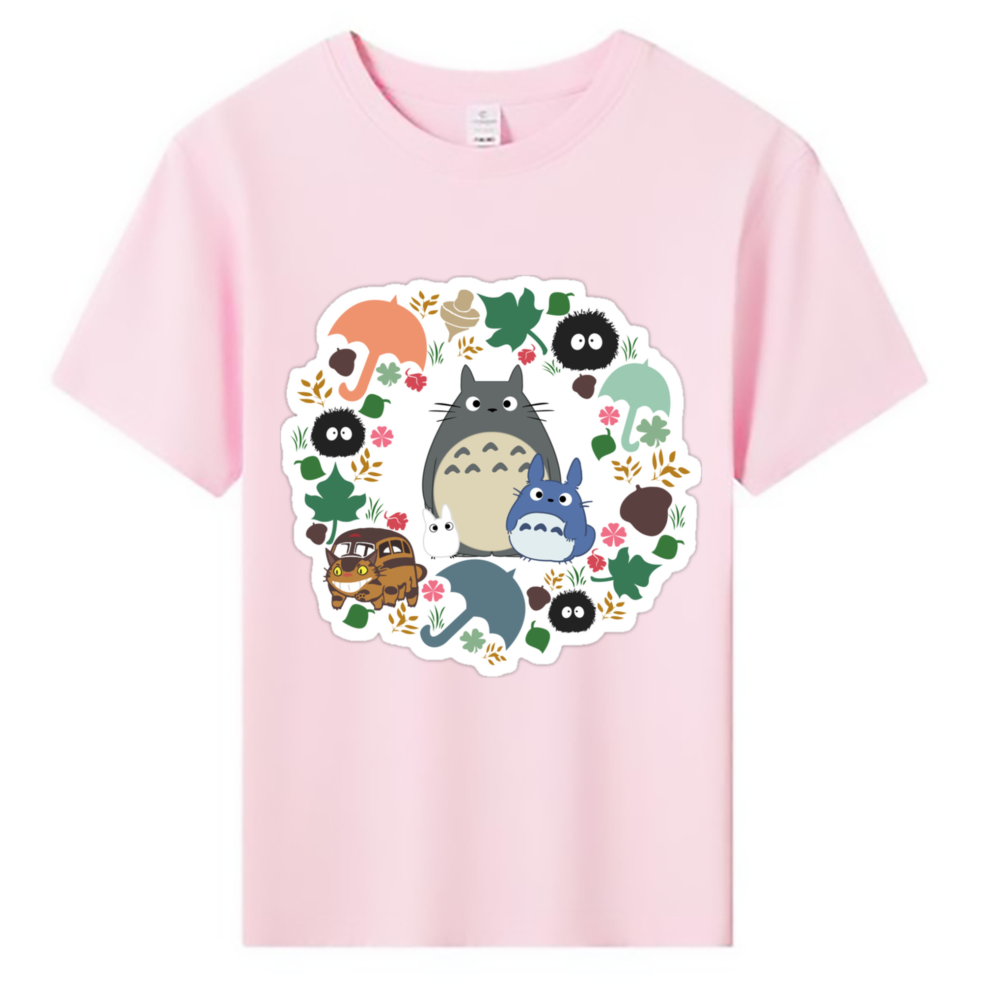 （画像用） となりのトトロ 草壁メイ 草壁サツキ My Neighbor Totoro Satsuki Kusakabe Mei Kusakabe 綿100％キッズTシャツ（フロントプリント）