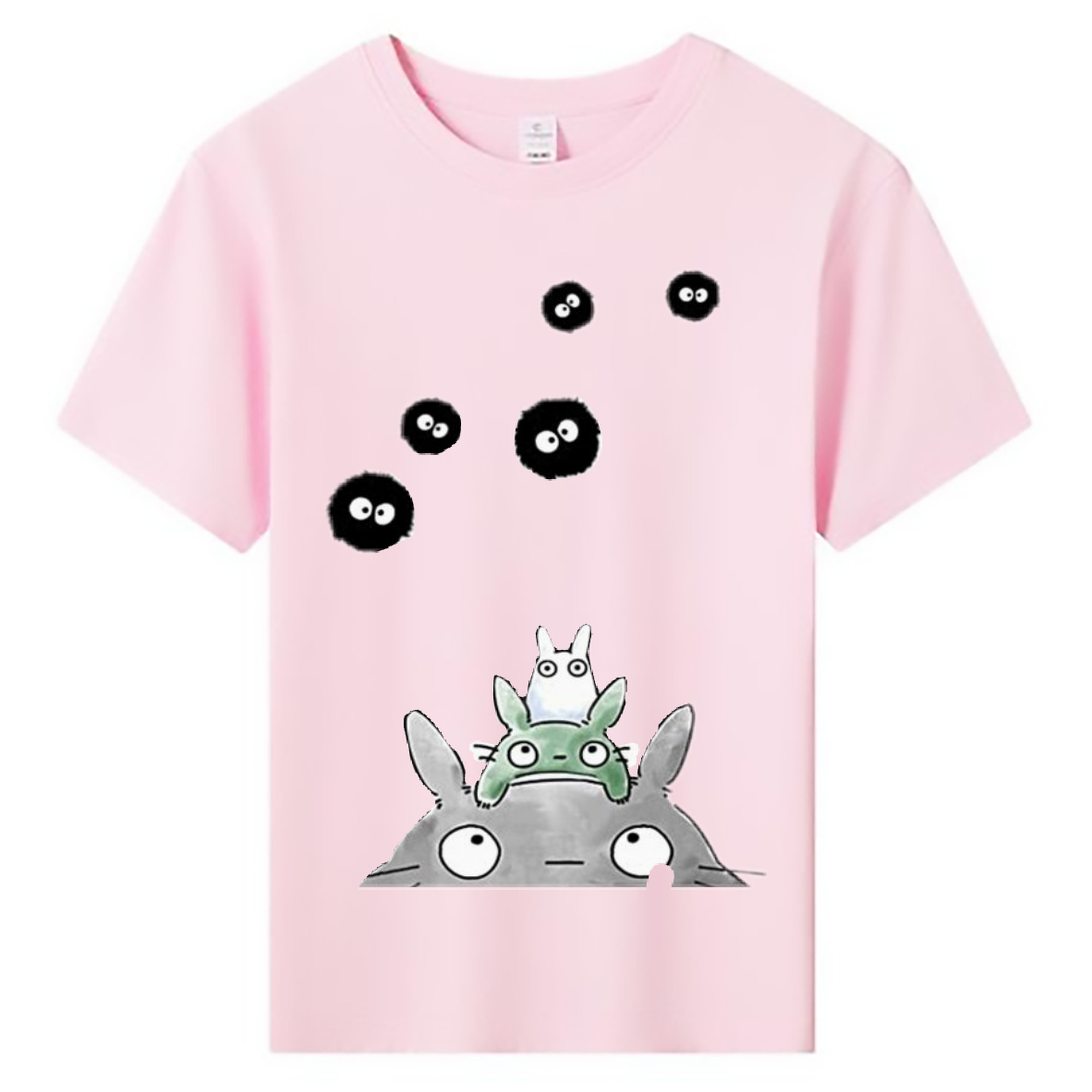 （画像用） となりのトトロ 草壁メイ 草壁サツキ My Neighbor Totoro Satsuki Kusakabe Mei Kusakabe 綿100％キッズTシャツ（フロントプリント）