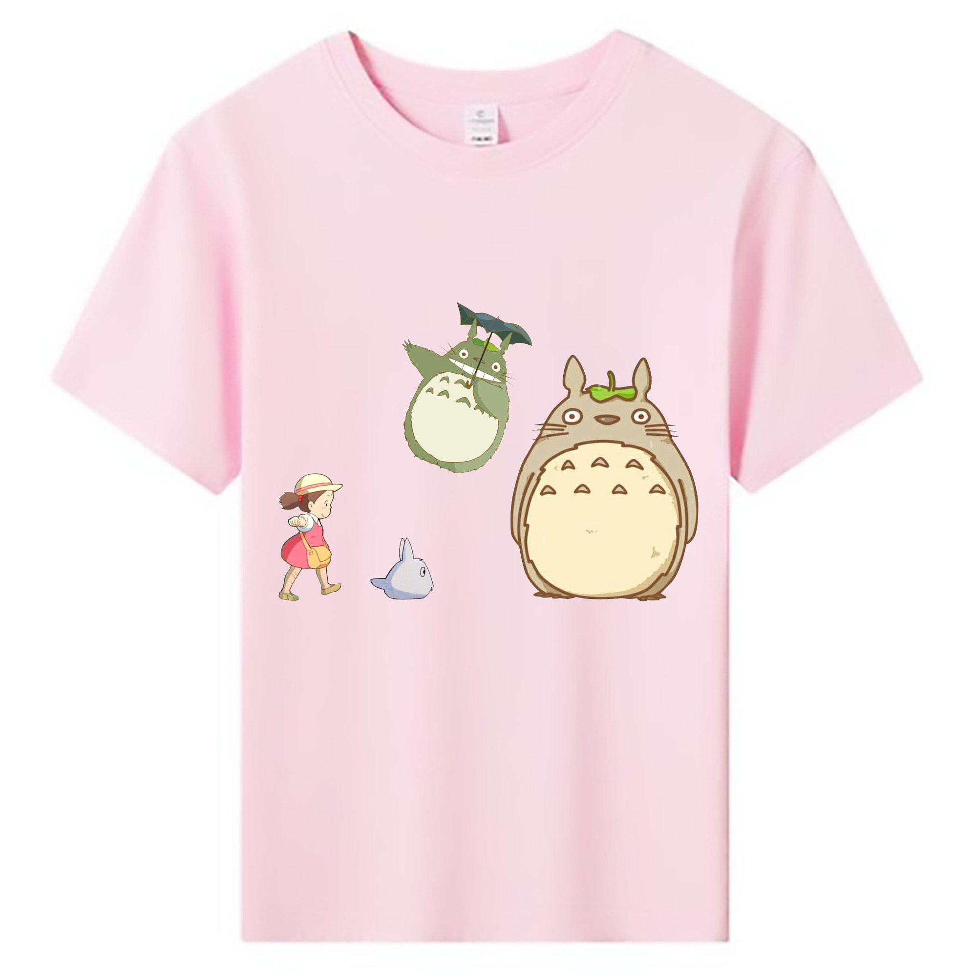 （画像用） となりのトトロ 草壁メイ 草壁サツキ My Neighbor Totoro Satsuki Kusakabe Mei Kusakabe 綿100％キッズTシャツ（フロントプリント）