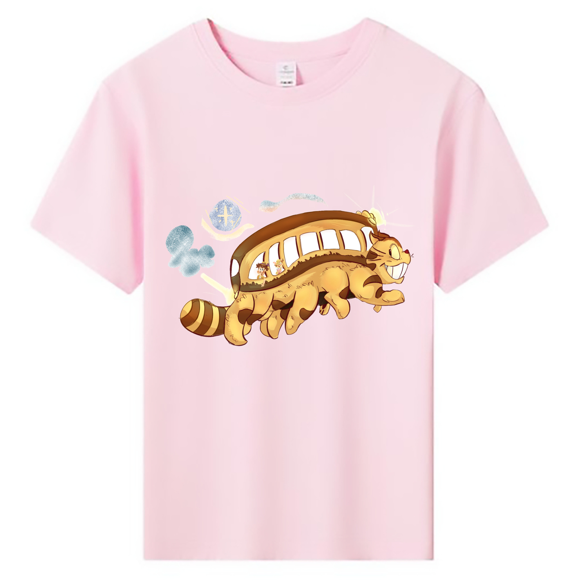 （画像用） となりのトトロ 草壁メイ 草壁サツキ My Neighbor Totoro Satsuki Kusakabe Mei Kusakabe 綿100％キッズTシャツ（フロントプリント）