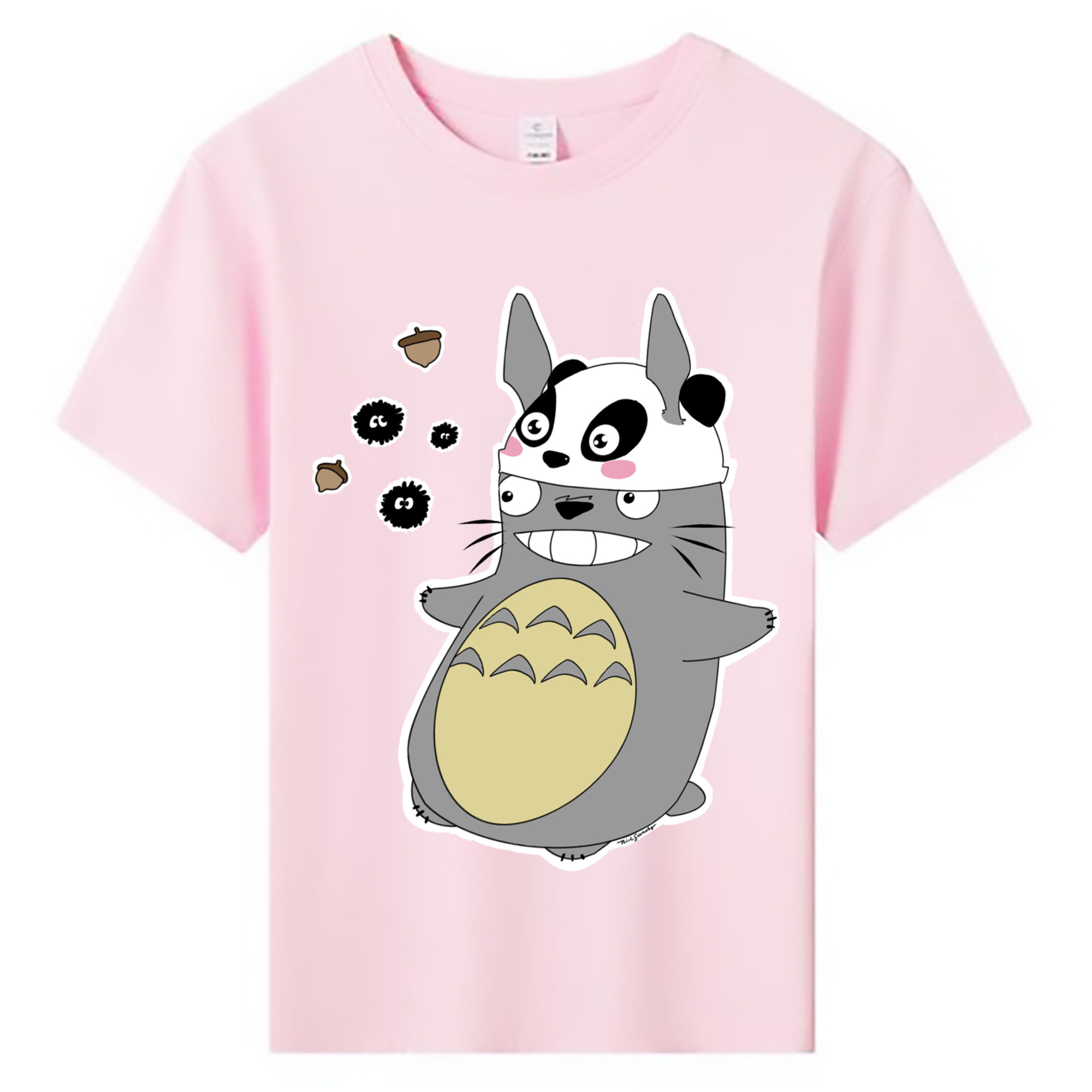 （画像用） となりのトトロ 草壁メイ 草壁サツキ My Neighbor Totoro Satsuki Kusakabe Mei Kusakabe 綿100％キッズTシャツ（フロントプリント）