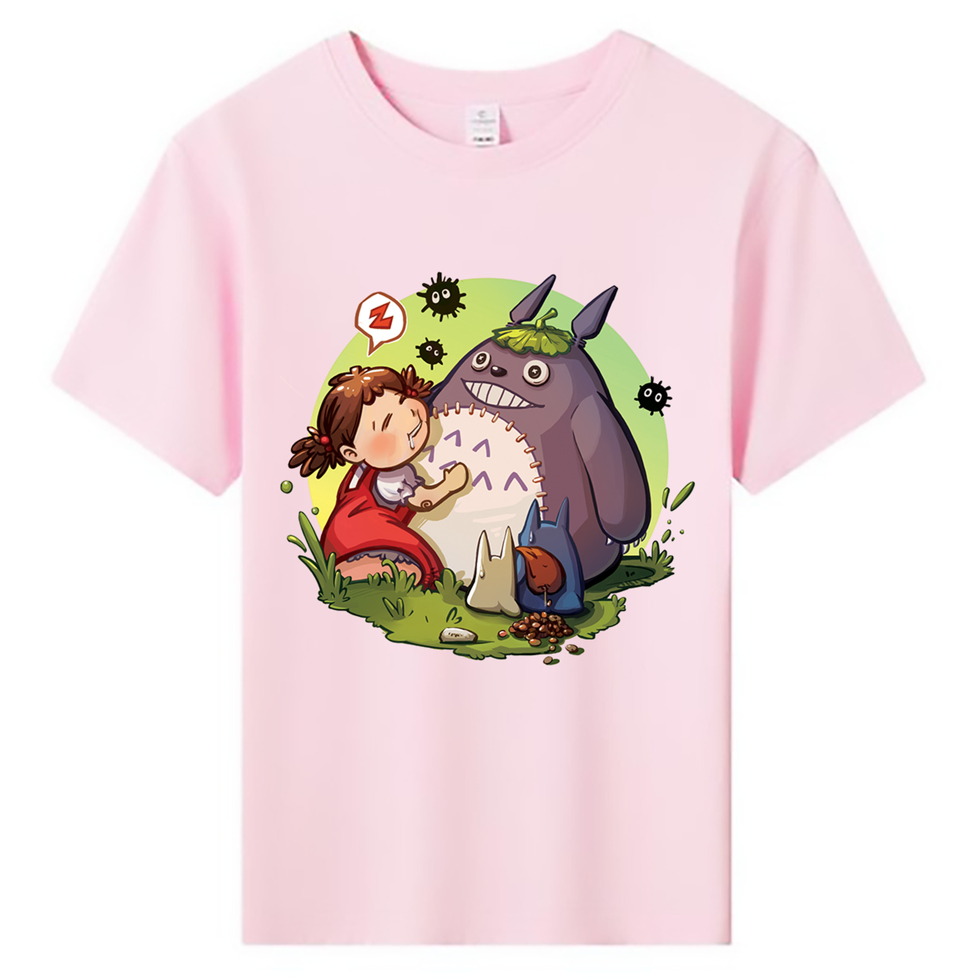 （画像用） となりのトトロ 草壁メイ 草壁サツキ My Neighbor Totoro Satsuki Kusakabe Mei Kusakabe 綿100％キッズTシャツ（フロントプリント）