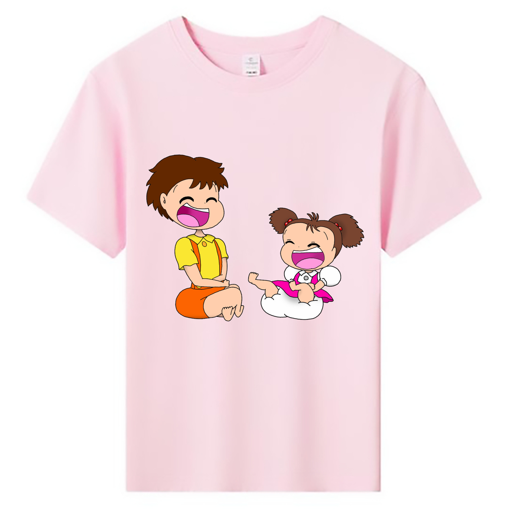 （画像用） となりのトトロ 草壁メイ 草壁サツキ My Neighbor Totoro Satsuki Kusakabe Mei Kusakabe 綿100％キッズTシャツ（フロントプリント）