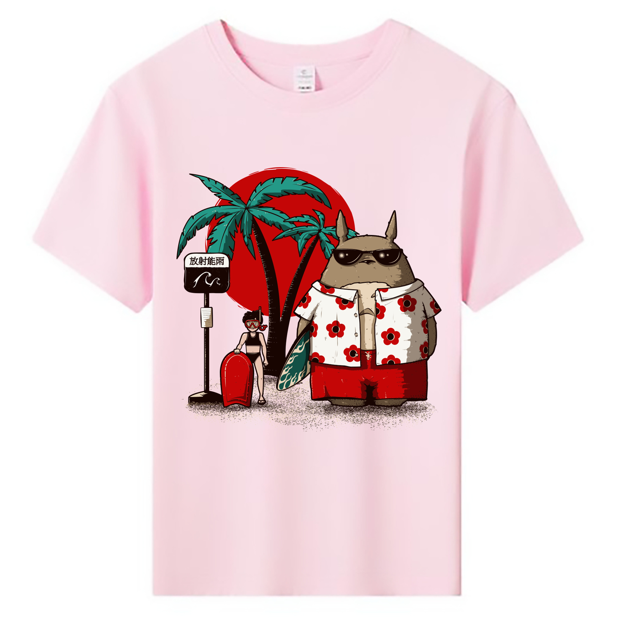 （画像用） となりのトトロ 草壁メイ 草壁サツキ My Neighbor Totoro Satsuki Kusakabe Mei Kusakabe 綿100％キッズTシャツ（フロントプリント）