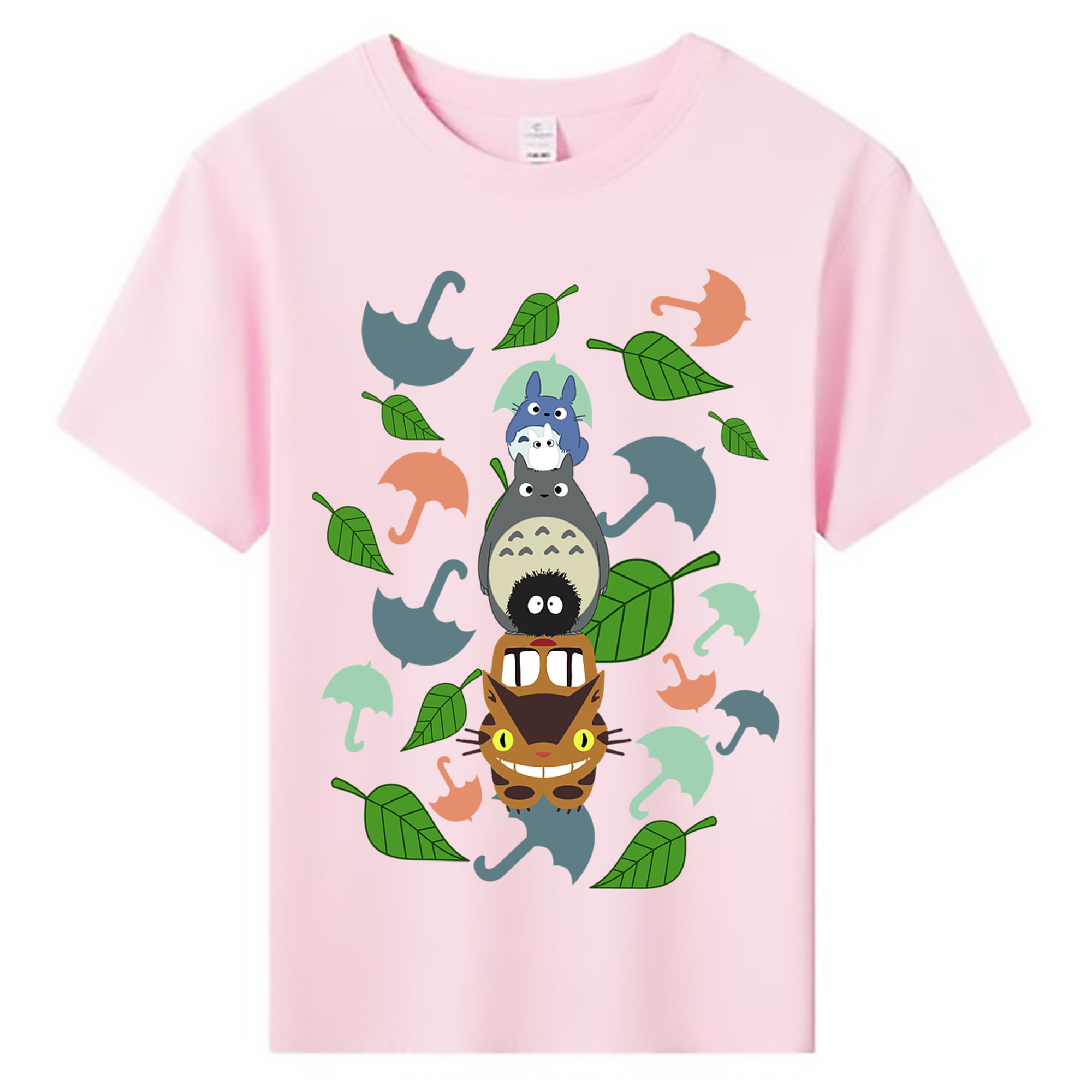 （画像用） となりのトトロ 草壁メイ 草壁サツキ My Neighbor Totoro Satsuki Kusakabe Mei Kusakabe 綿100％キッズTシャツ（フロントプリント）