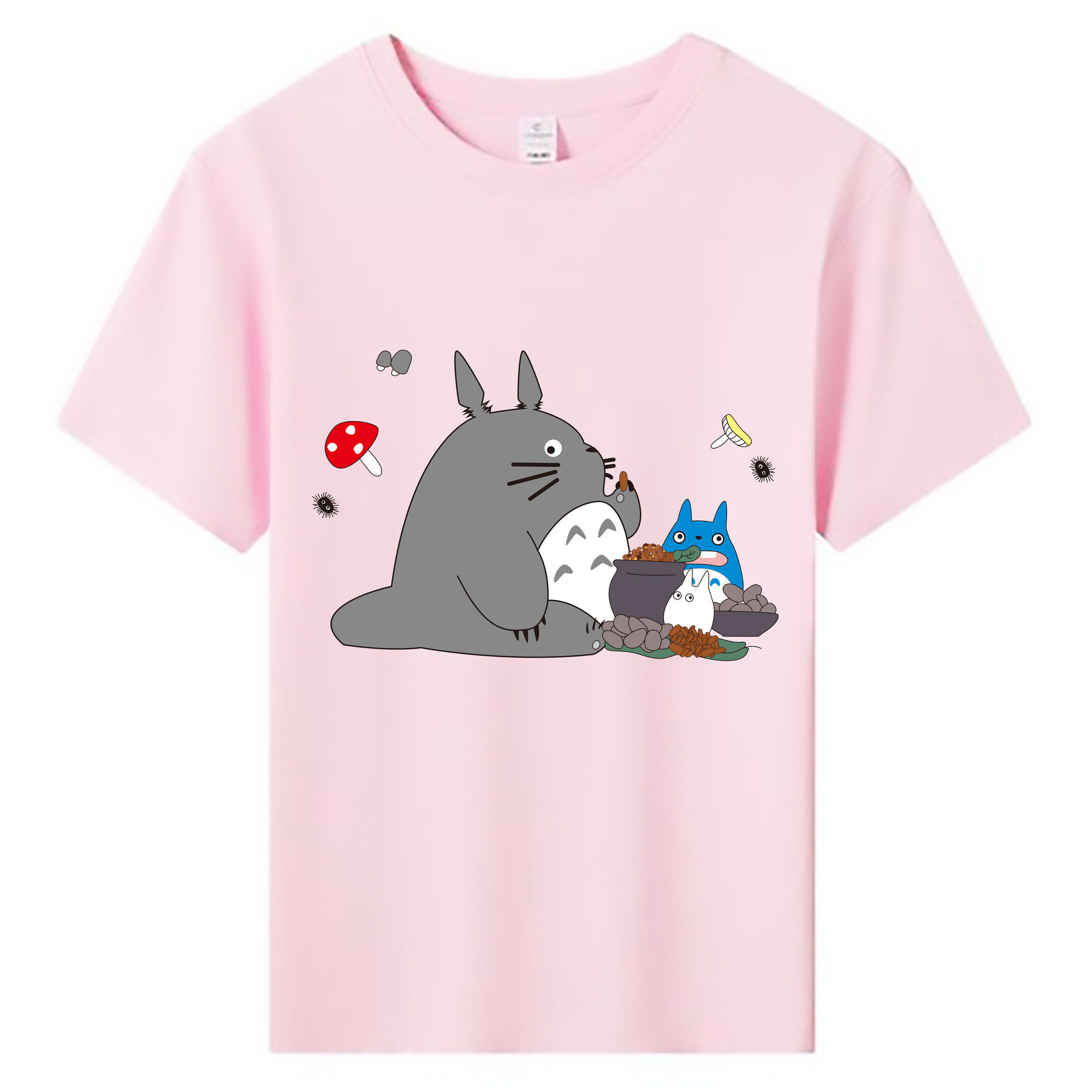 （画像用） となりのトトロ 草壁メイ 草壁サツキ My Neighbor Totoro Satsuki Kusakabe Mei Kusakabe 綿100％キッズTシャツ（フロントプリント）
