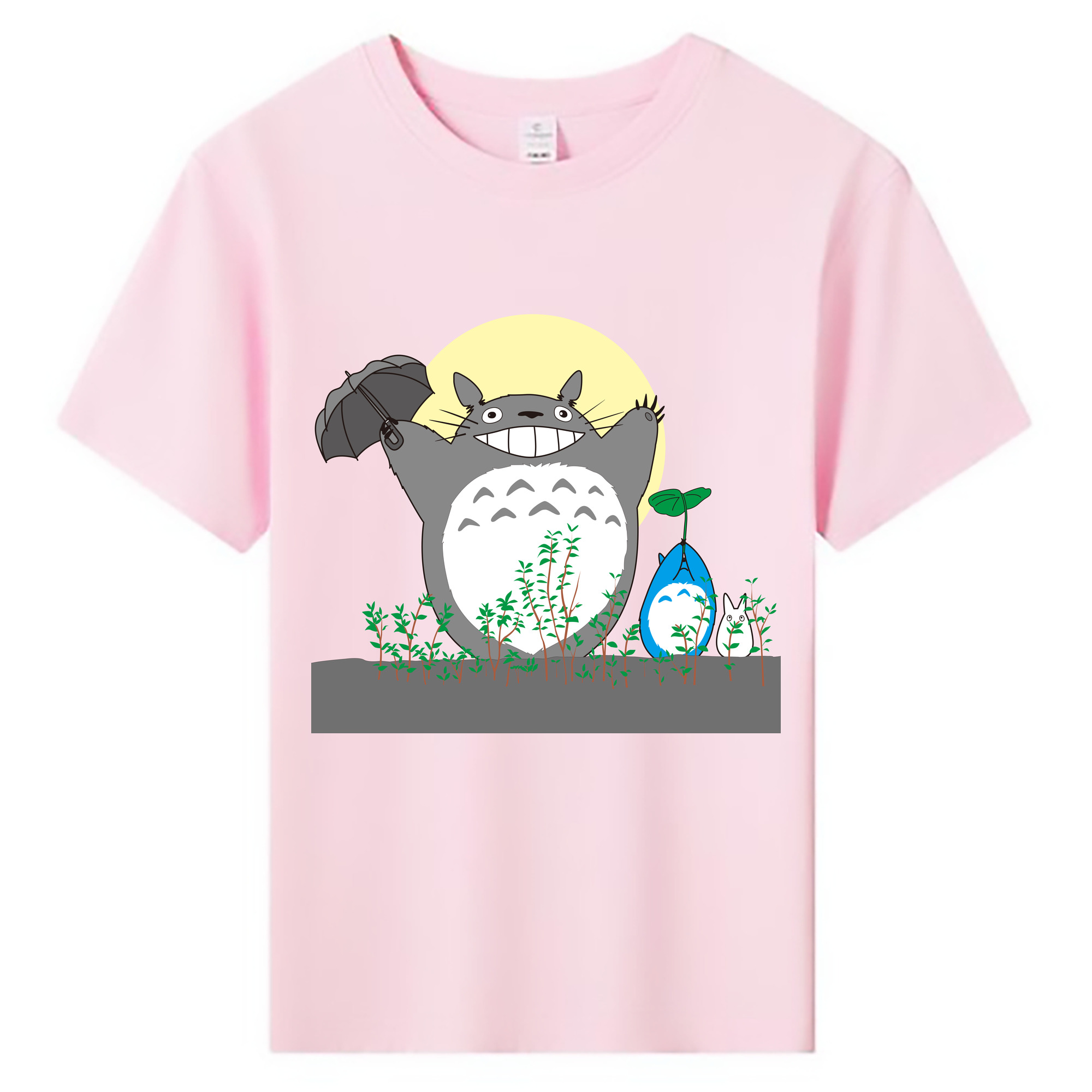 （画像用） となりのトトロ 草壁メイ 草壁サツキ My Neighbor Totoro Satsuki Kusakabe Mei Kusakabe 綿100％キッズTシャツ（フロントプリント）