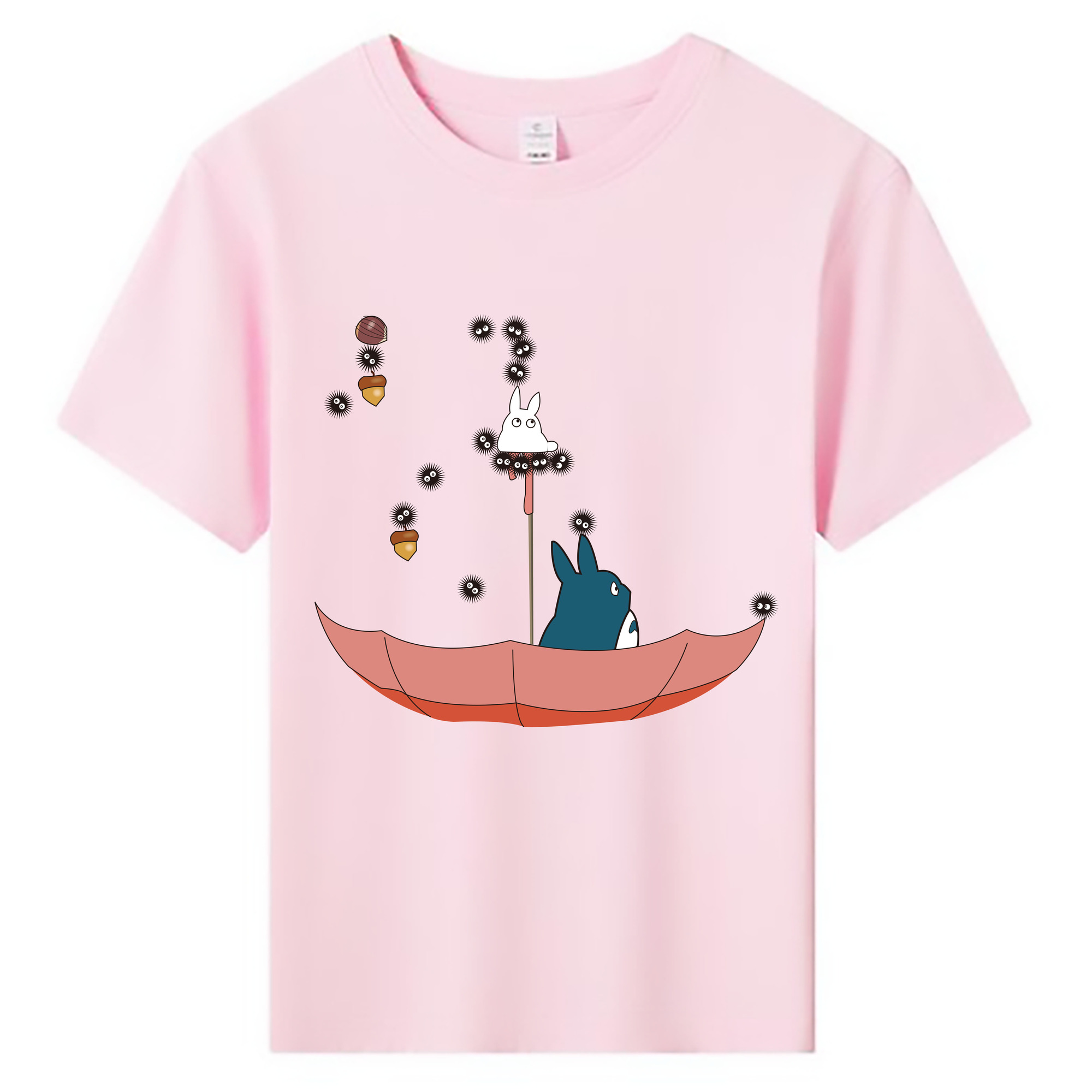 （画像用） となりのトトロ 草壁メイ 草壁サツキ My Neighbor Totoro Satsuki Kusakabe Mei Kusakabe 綿100％キッズTシャツ（フロントプリント）
