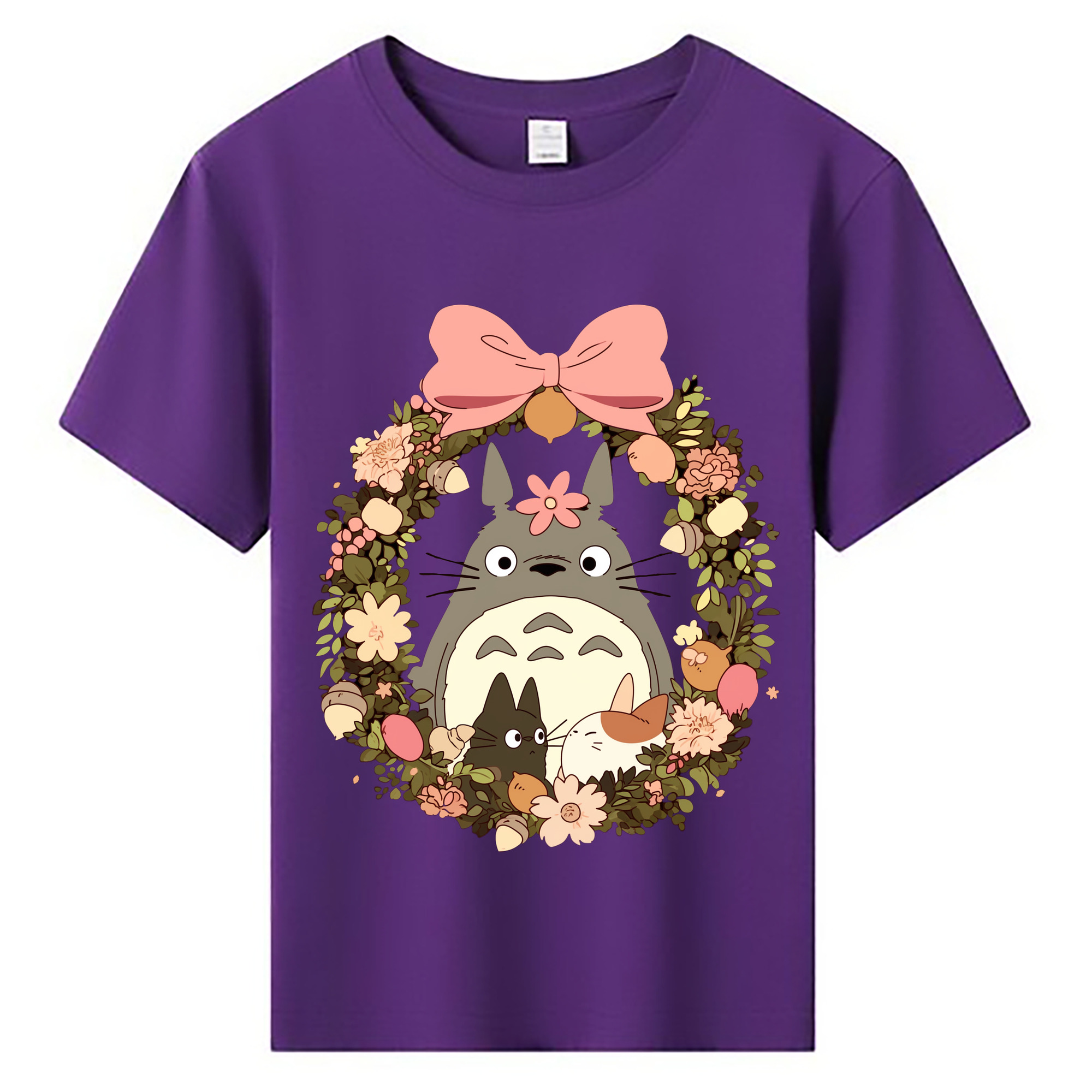 （画像用） となりのトトロ 草壁メイ 草壁サツキ My Neighbor Totoro Satsuki Kusakabe Mei Kusakabe 綿100％キッズTシャツ（フロントプリント）