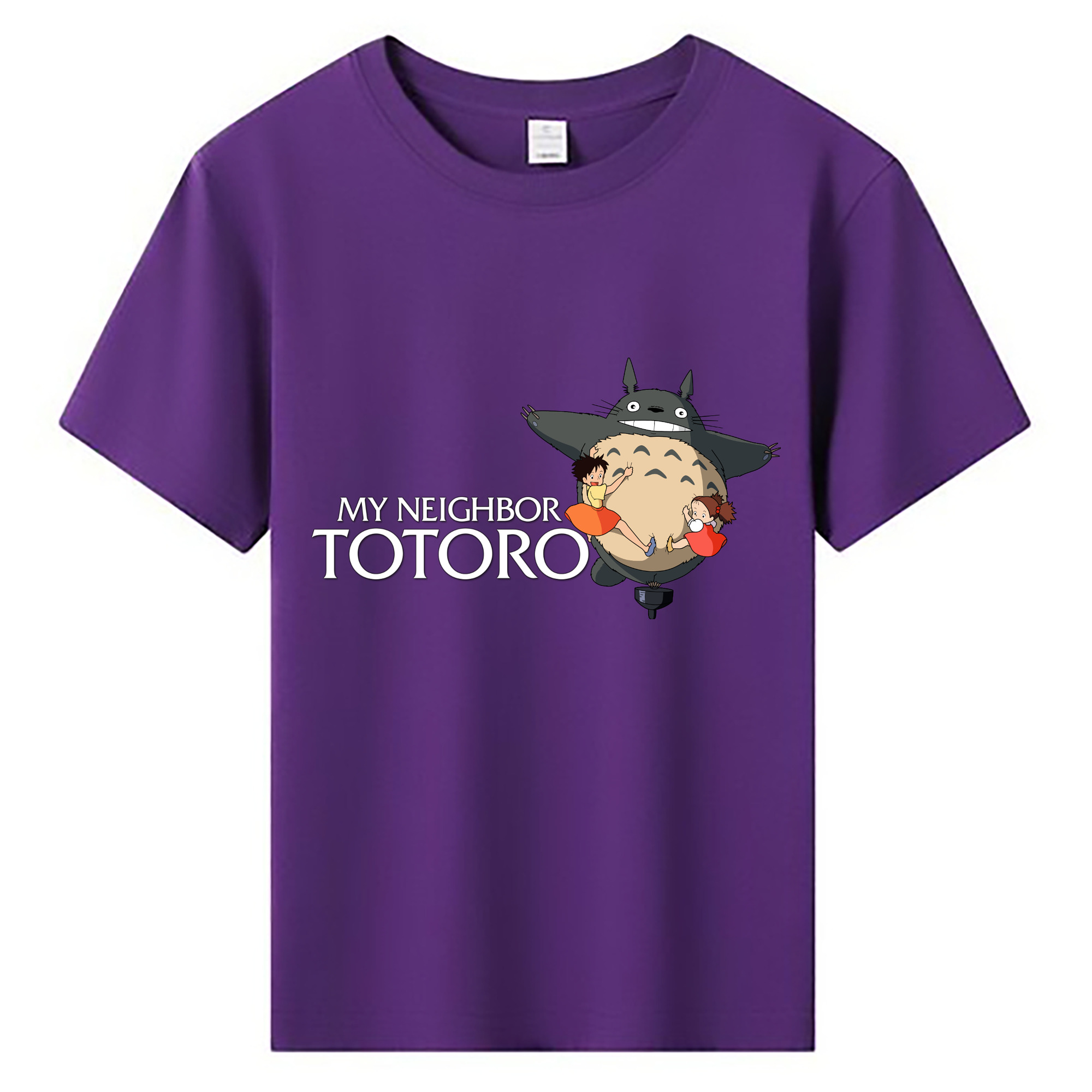 （画像用） となりのトトロ 草壁メイ 草壁サツキ My Neighbor Totoro Satsuki Kusakabe Mei Kusakabe 綿100％キッズTシャツ（フロントプリント）