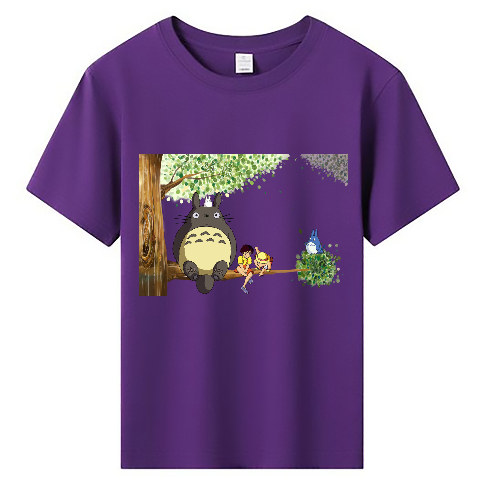 （画像用） となりのトトロ 草壁メイ 草壁サツキ My Neighbor Totoro Satsuki Kusakabe Mei Kusakabe 綿100％キッズTシャツ（フロントプリント）