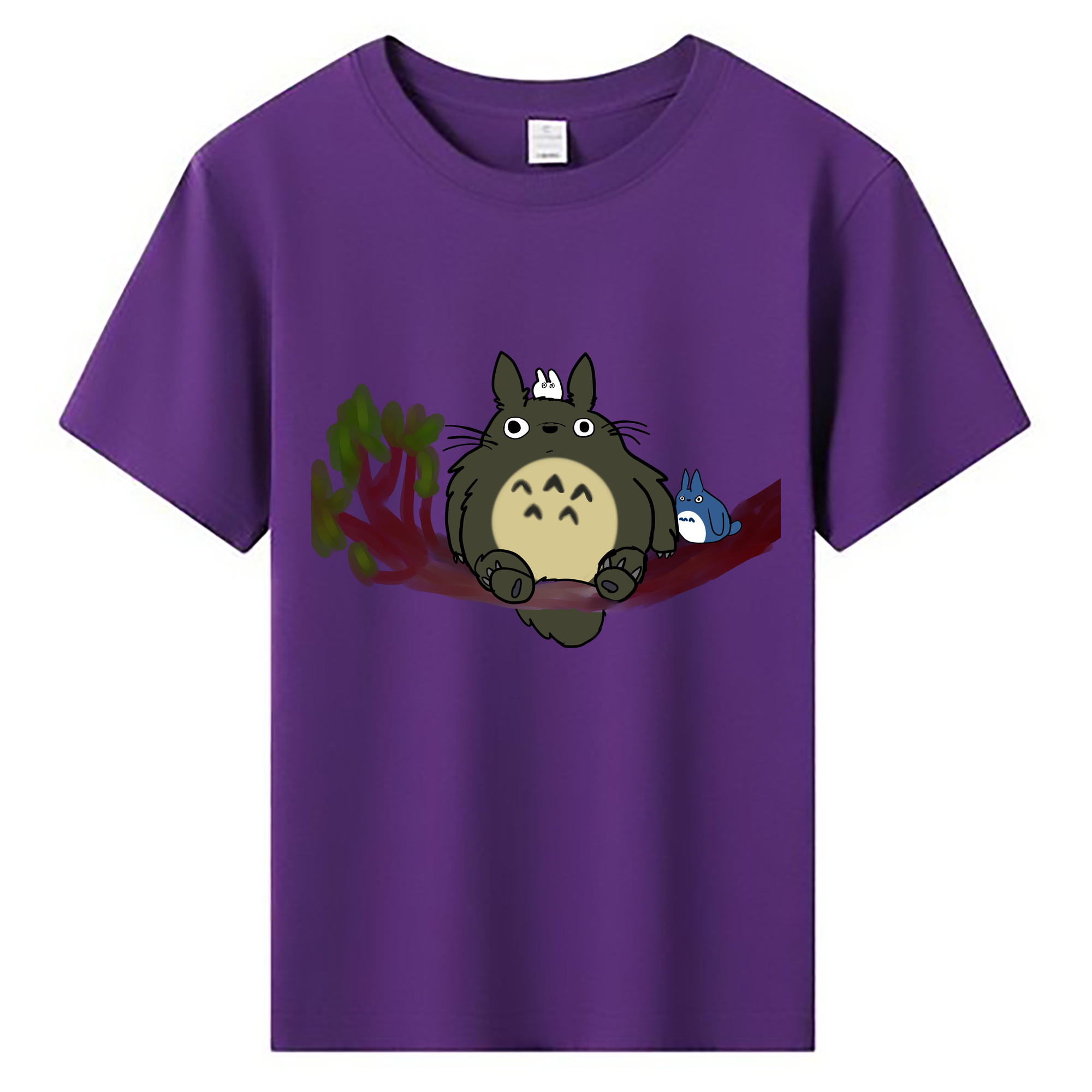 （画像用） となりのトトロ 草壁メイ 草壁サツキ My Neighbor Totoro Satsuki Kusakabe Mei Kusakabe 綿100％キッズTシャツ（フロントプリント）