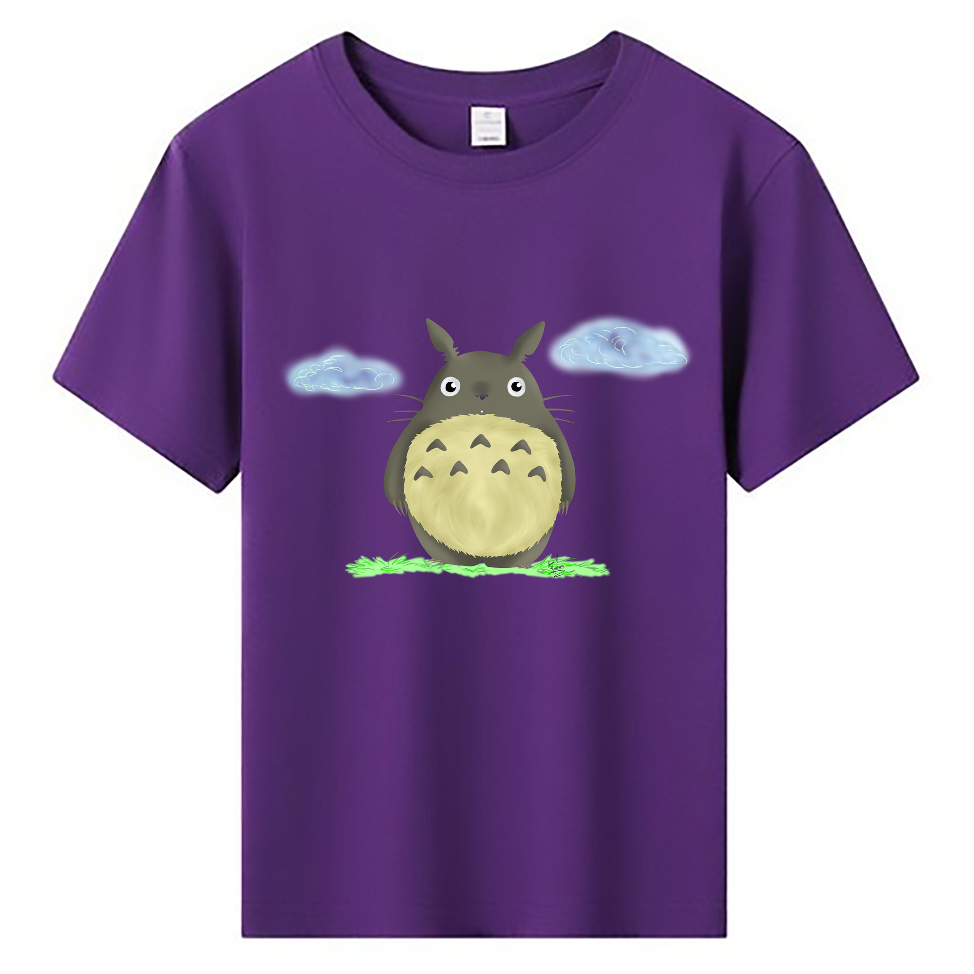 （画像用） となりのトトロ 草壁メイ 草壁サツキ My Neighbor Totoro Satsuki Kusakabe Mei Kusakabe 綿100％キッズTシャツ（フロントプリント）
